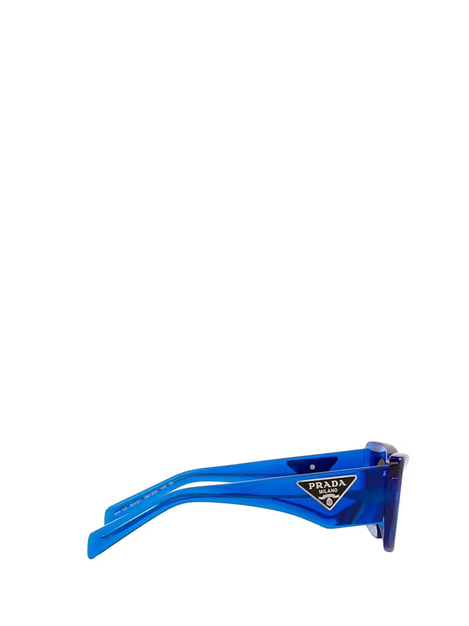 Shop Prada Pr 13zs Crystal Electric Blue Sunglasses