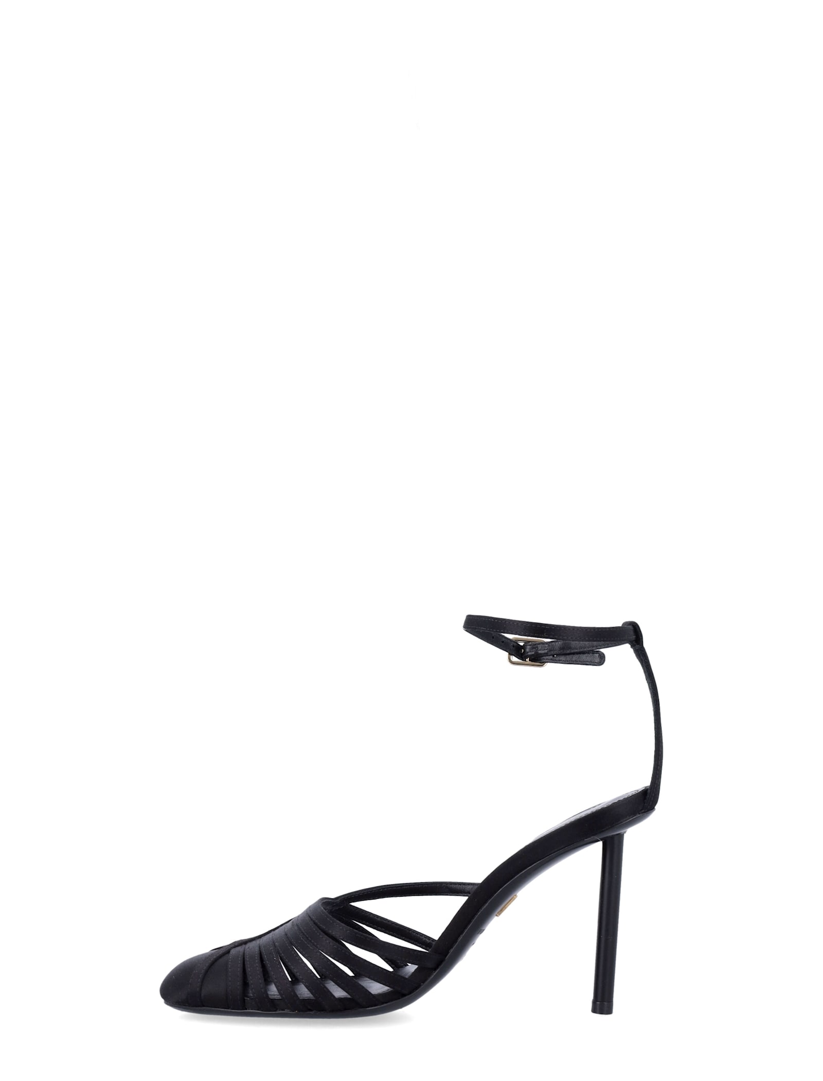 Ferragamo Nappa Leather Ermelia Pumps With Ankle Strap In Black