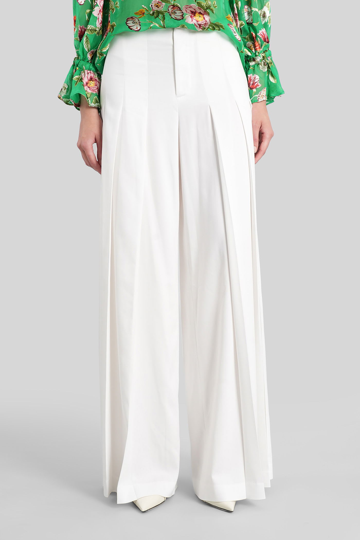 Ainslie Pants In White Polyester