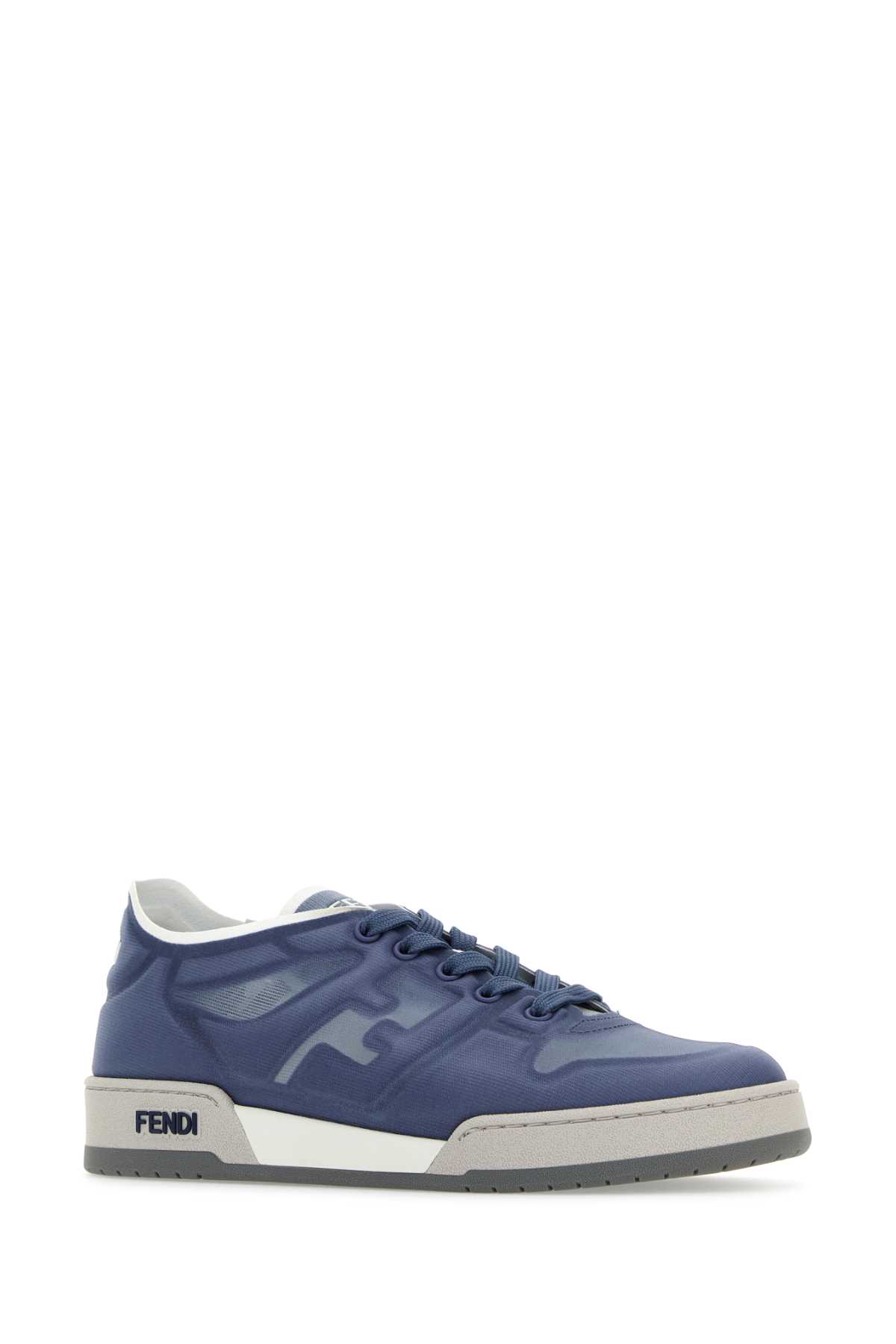 Fendi Air Force Blue Mesh  Match Sneakers In Perfectbianco