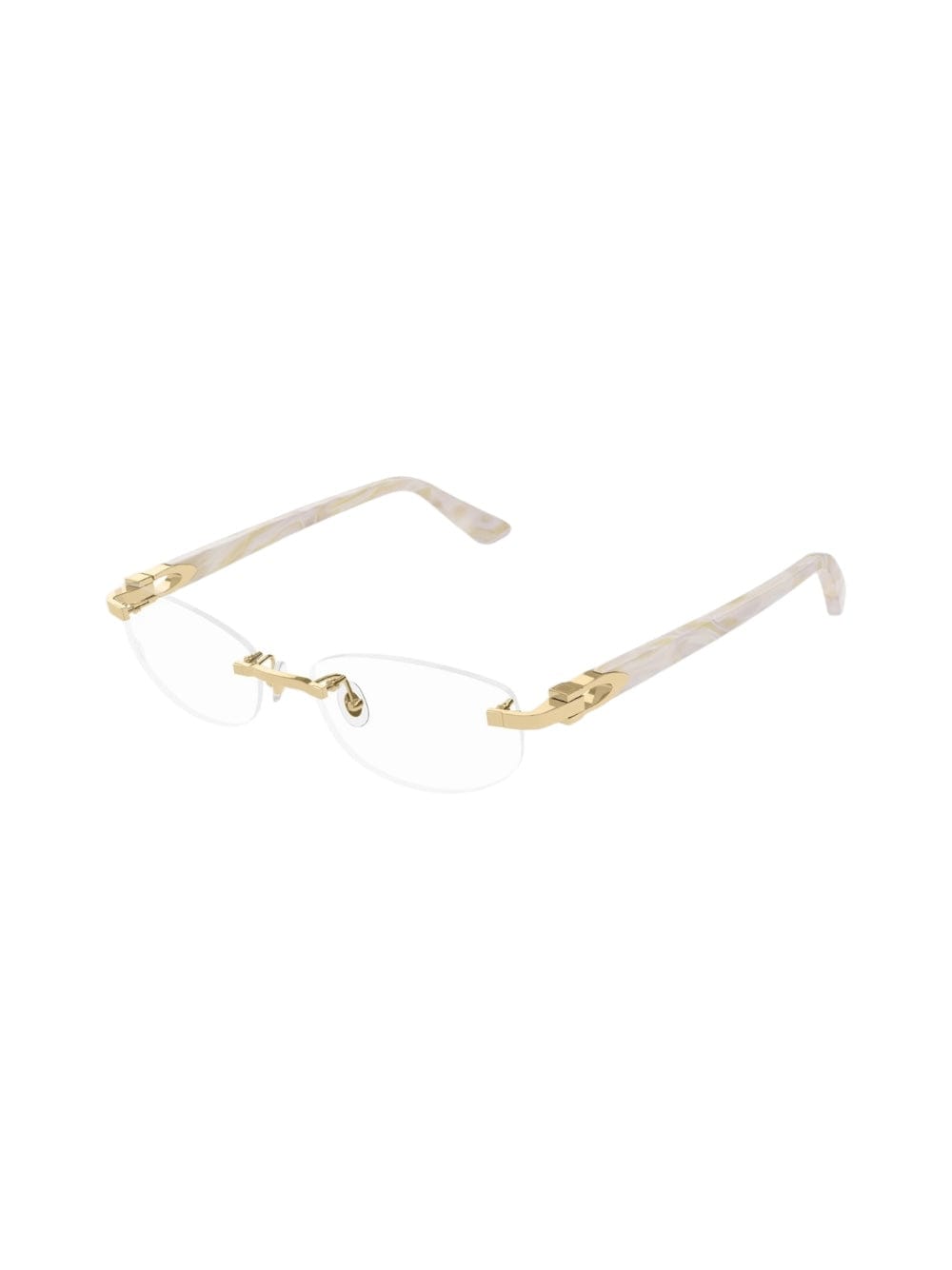 Shop Cartier Ct 0318 - Gold Glasses