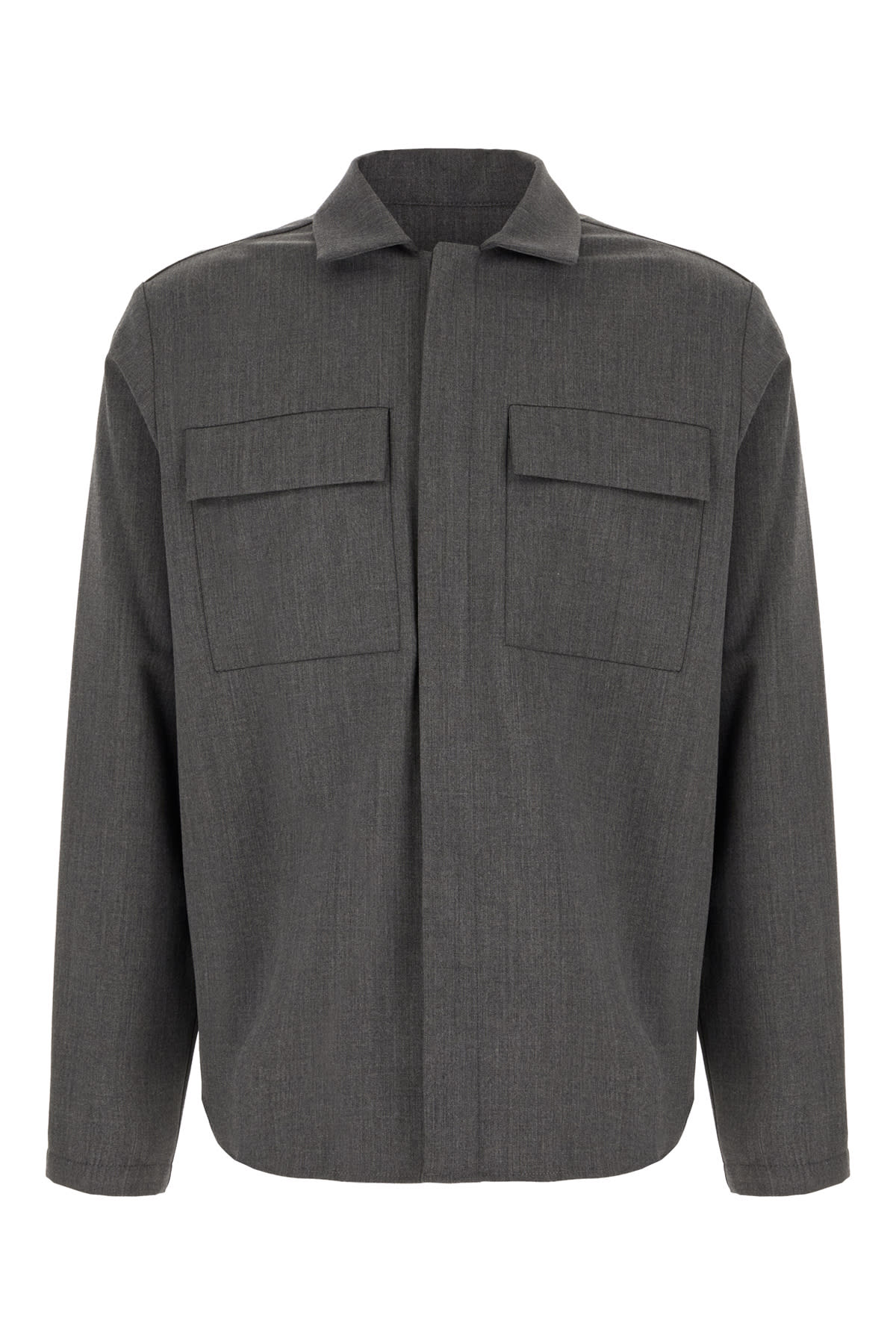 Nine In The Morning Dark Grey Stretch Wool Jacket In Gray