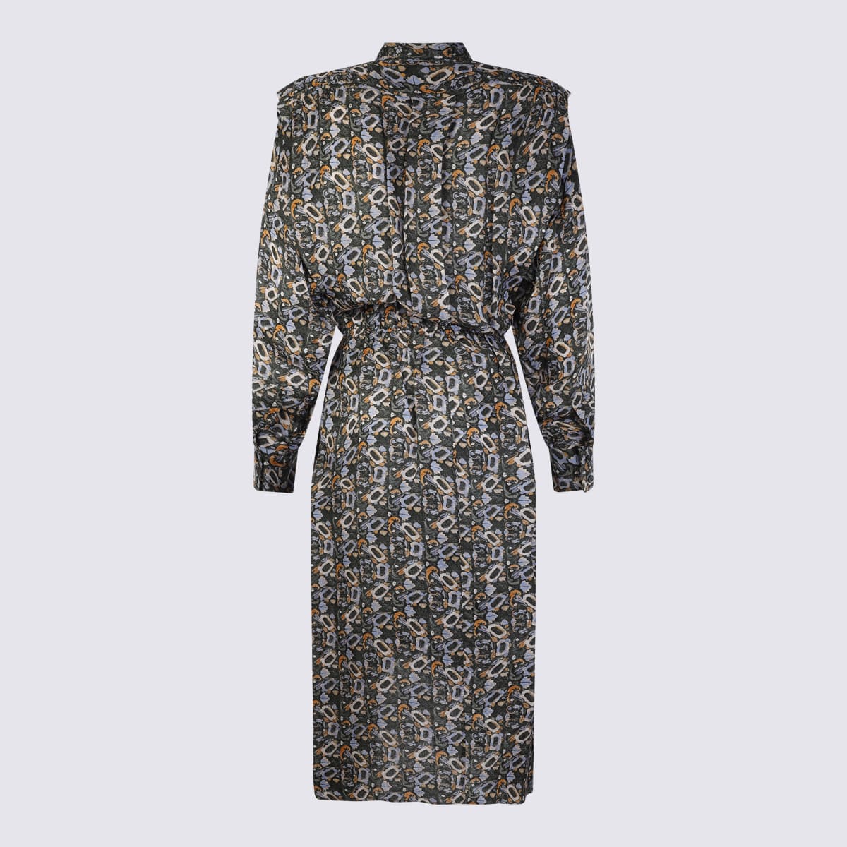 Shop Isabel Marant Multicolour Viscose And Silk Blend Floral Dress In Black