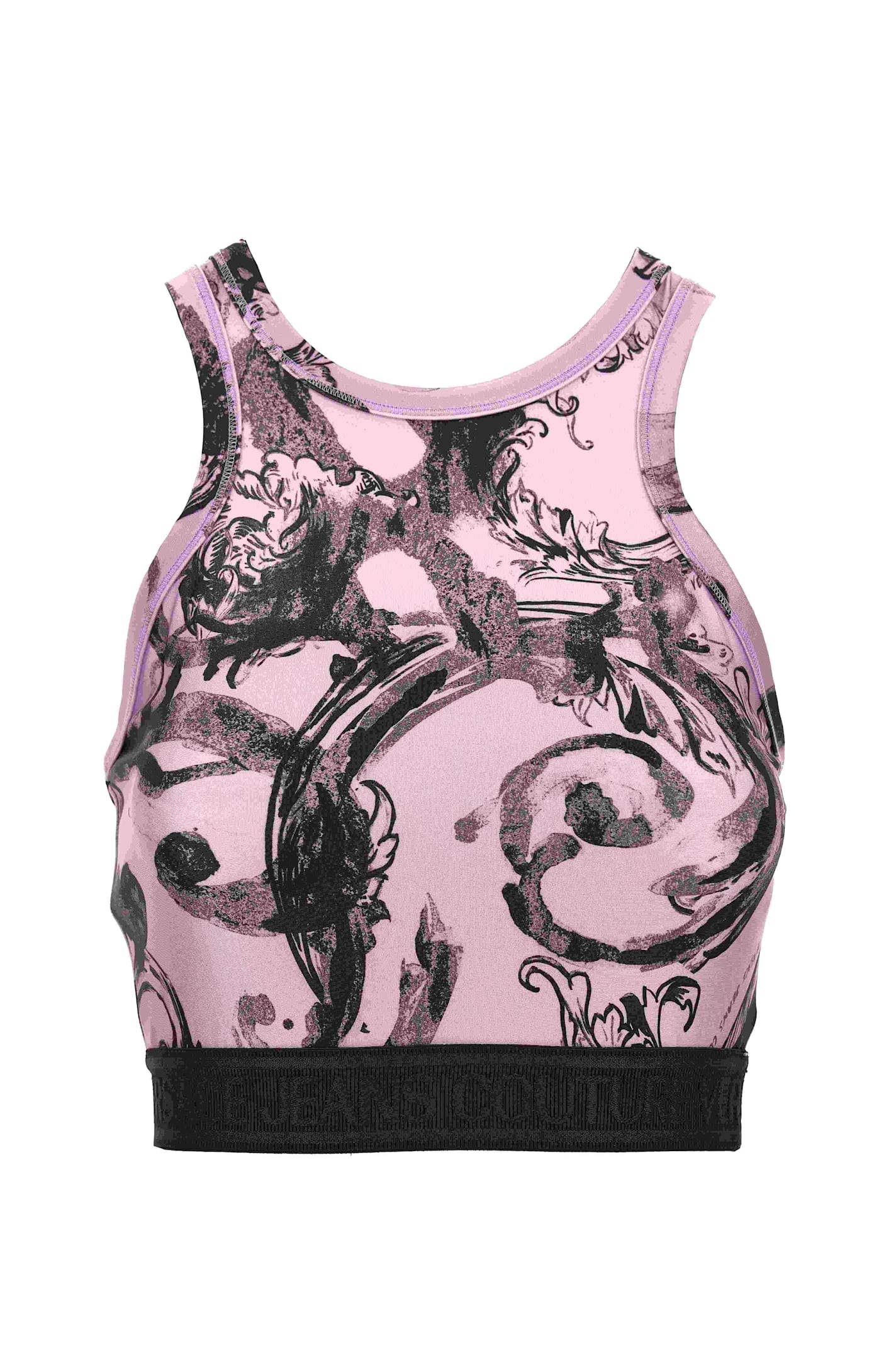 Versace Jeans Couture Purple Sleeveless Top In Pink