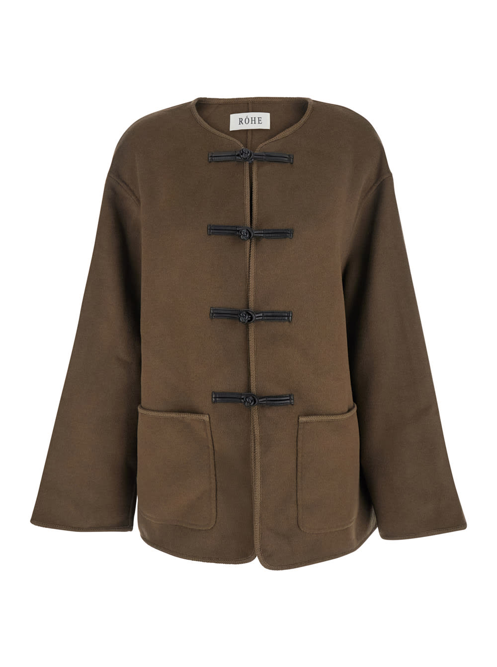 Rohe Mandarin Doublefaced Jacket In Green