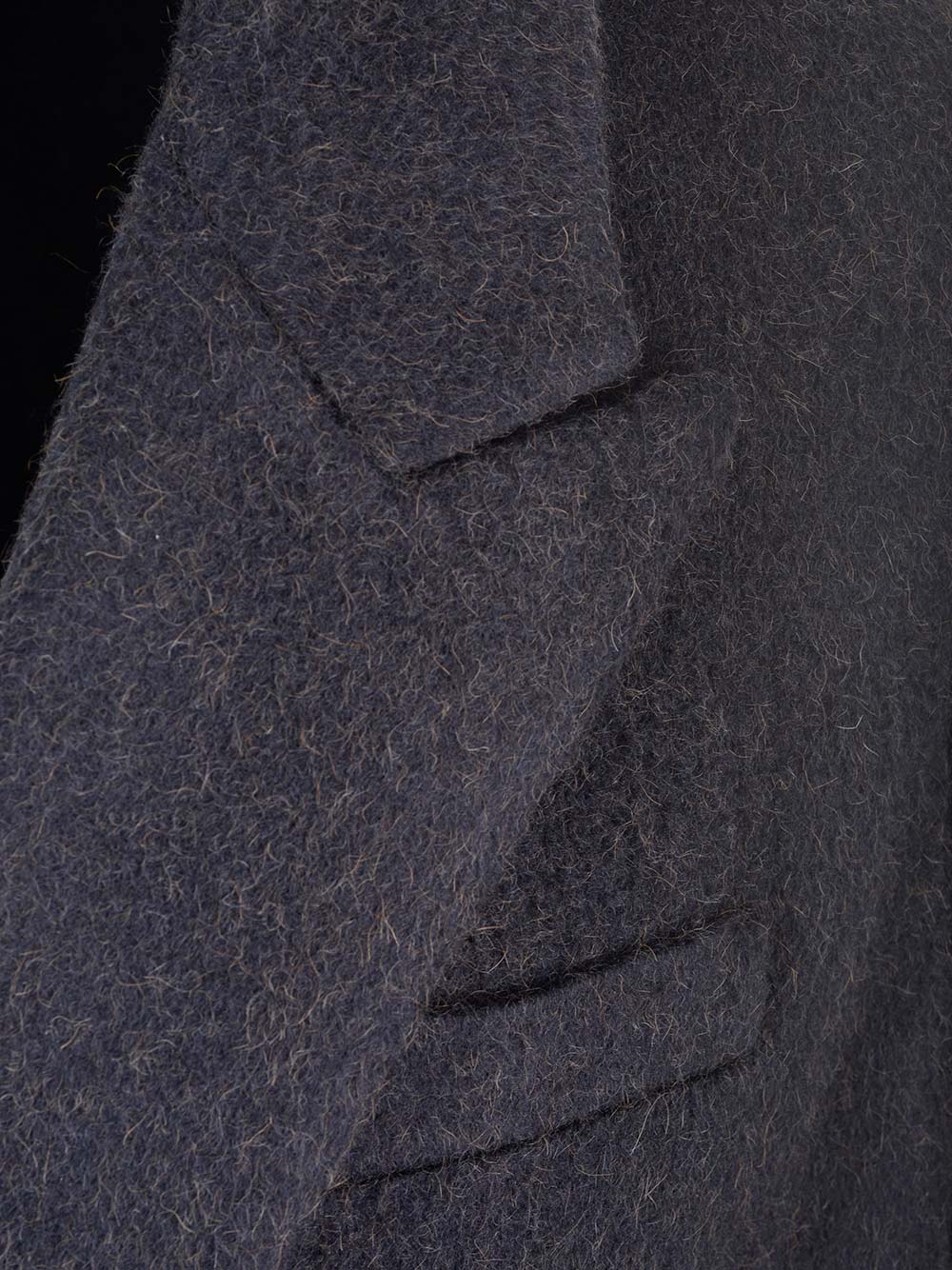 Fendi Double Breasted Long Sleeved Coat In Navy