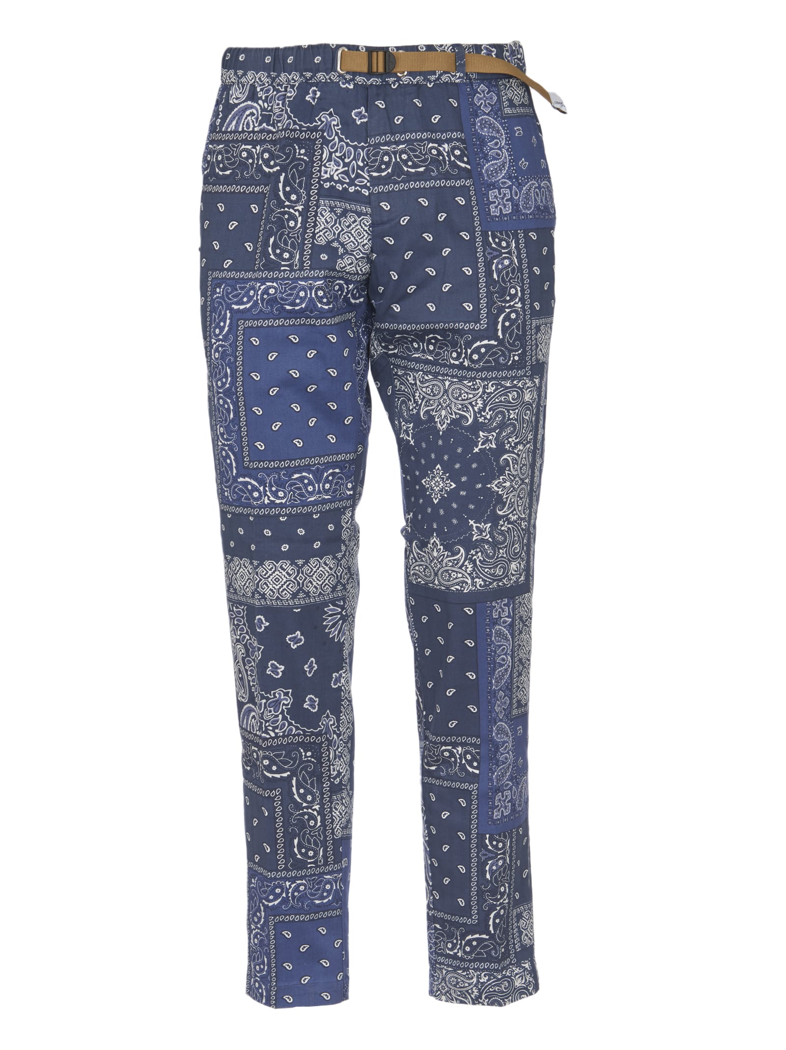 WhiteSand Paisley Print Belted Trousers