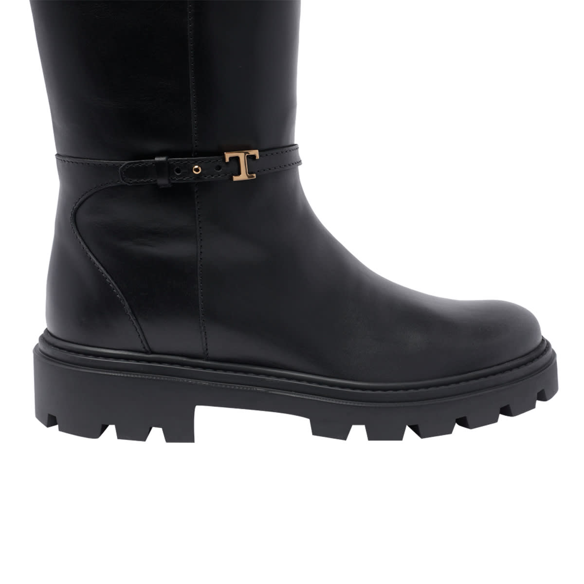 Shop Tod's Leather Boots In Black