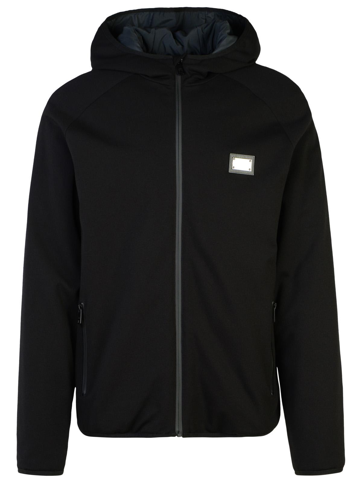 Dolce & Gabbana Black Viscose Blend Jacket In Nero