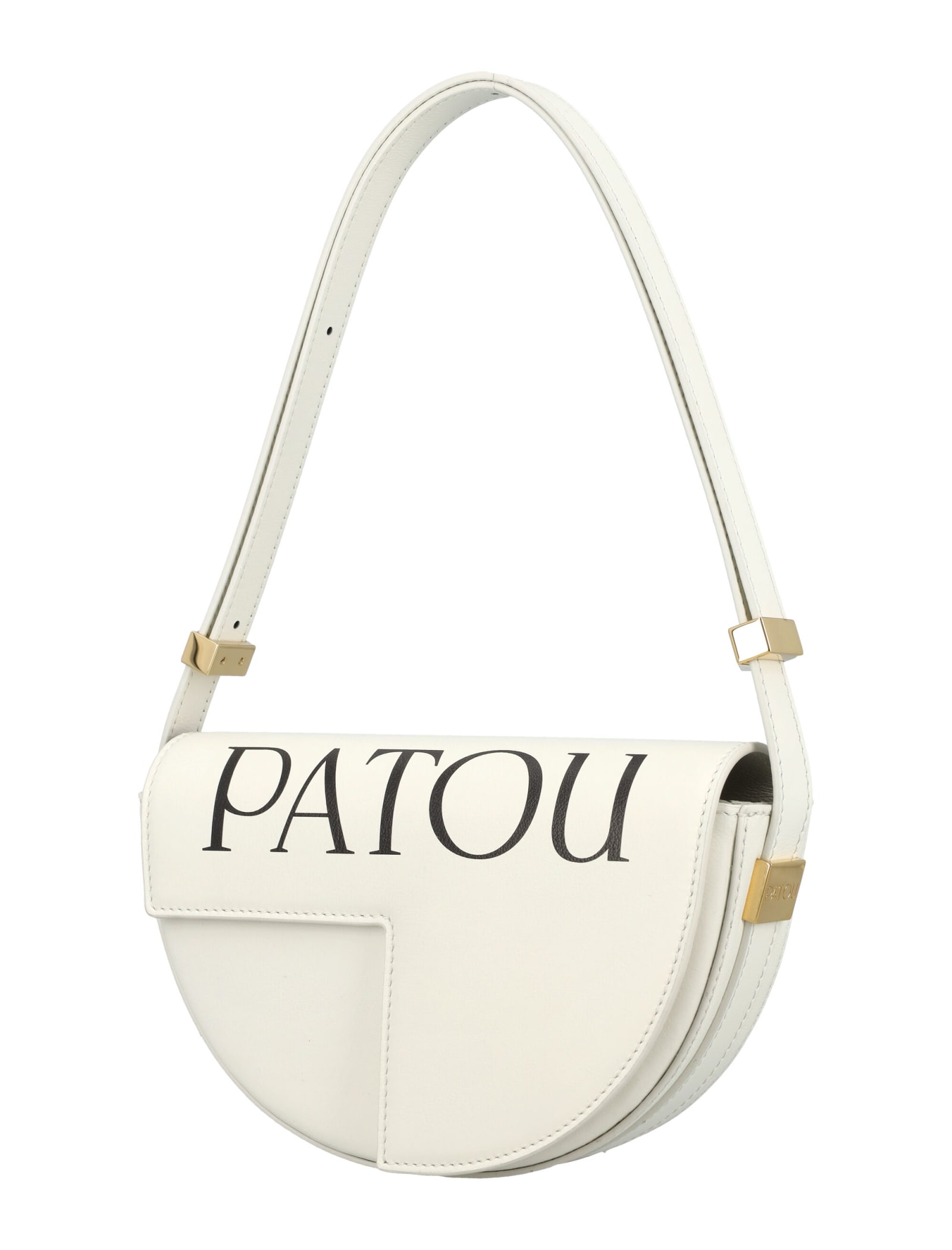 Patou Handbag With Logo In White Black