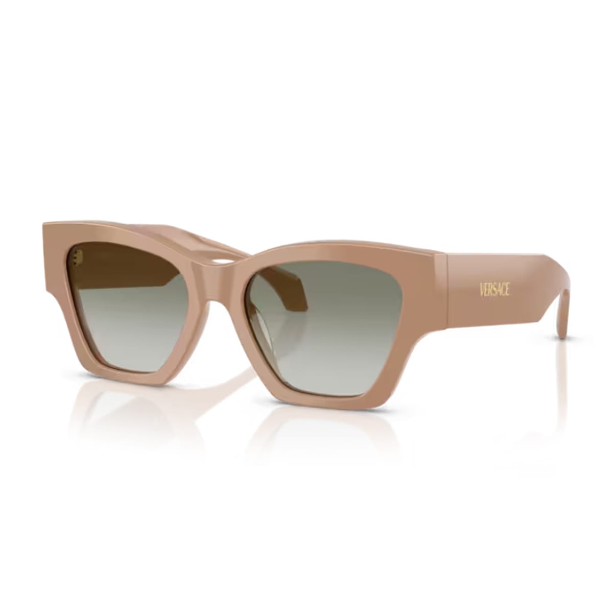 Versace 0ve4492u Signature 55178e Cammello Tinta Unita Sunglasses In Brown