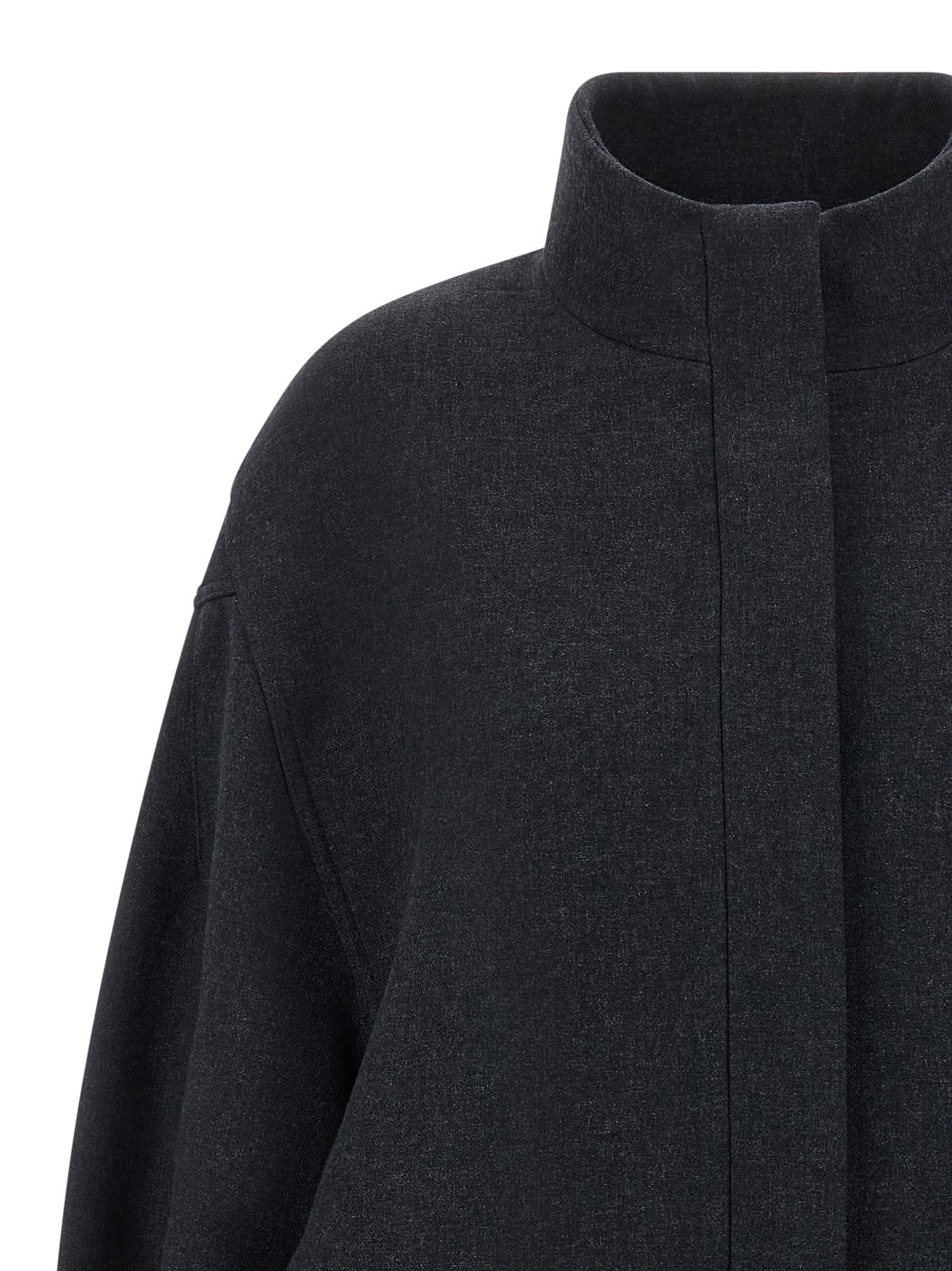 Dries Van Noten 00660-voles 2118 Brushed Back Twill Cotton Jacket Coats Grey In Gray