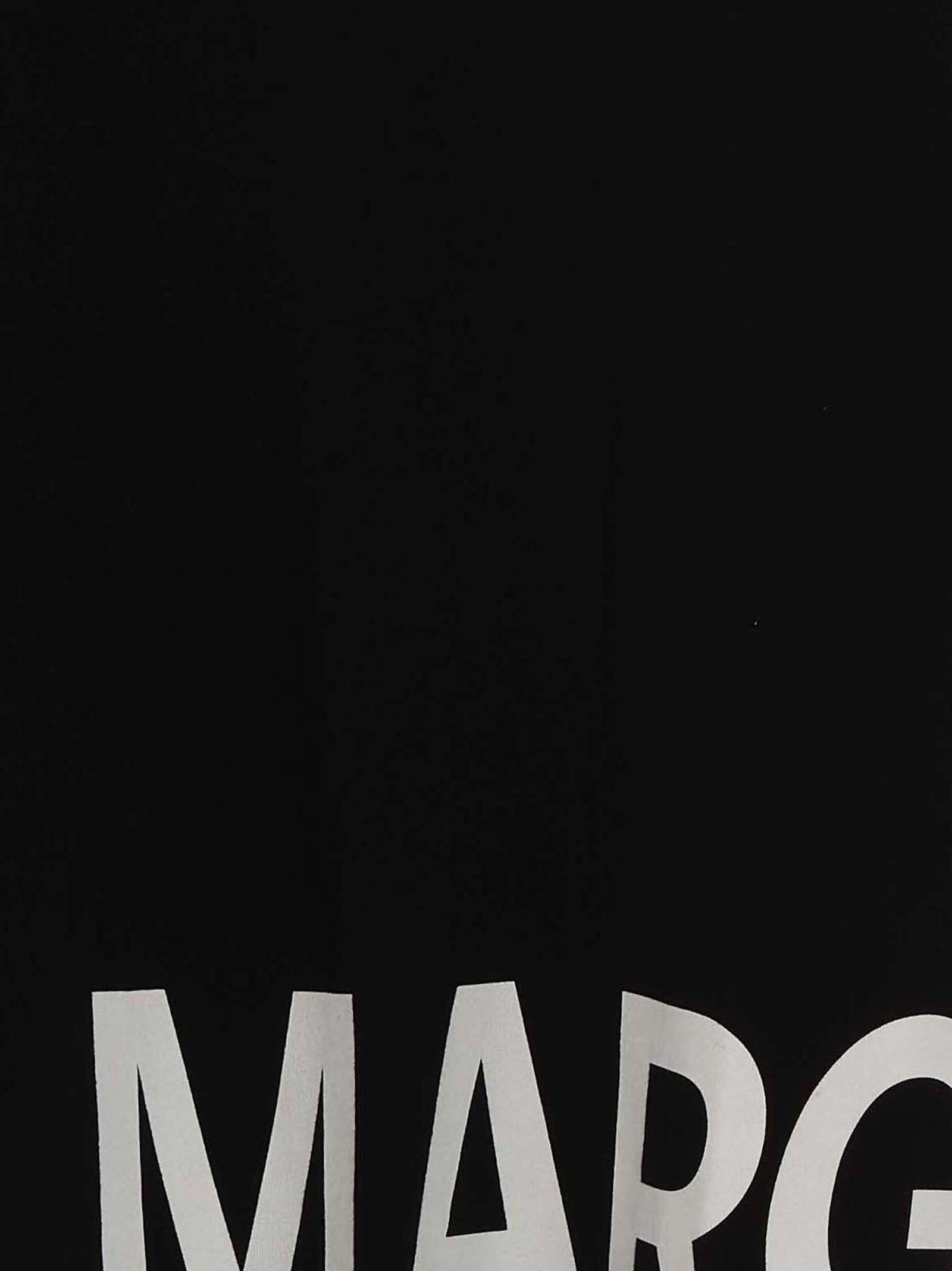 Shop Mm6 Maison Margiela Logo T-shirt In Nero
