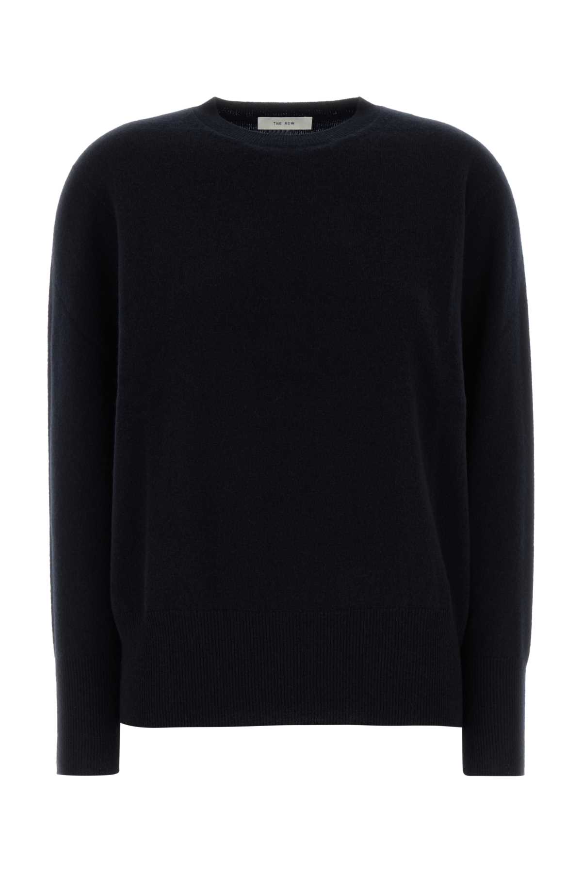 The Row Oversized Cashmere Leilani Sweater With Crew Neck In Blue