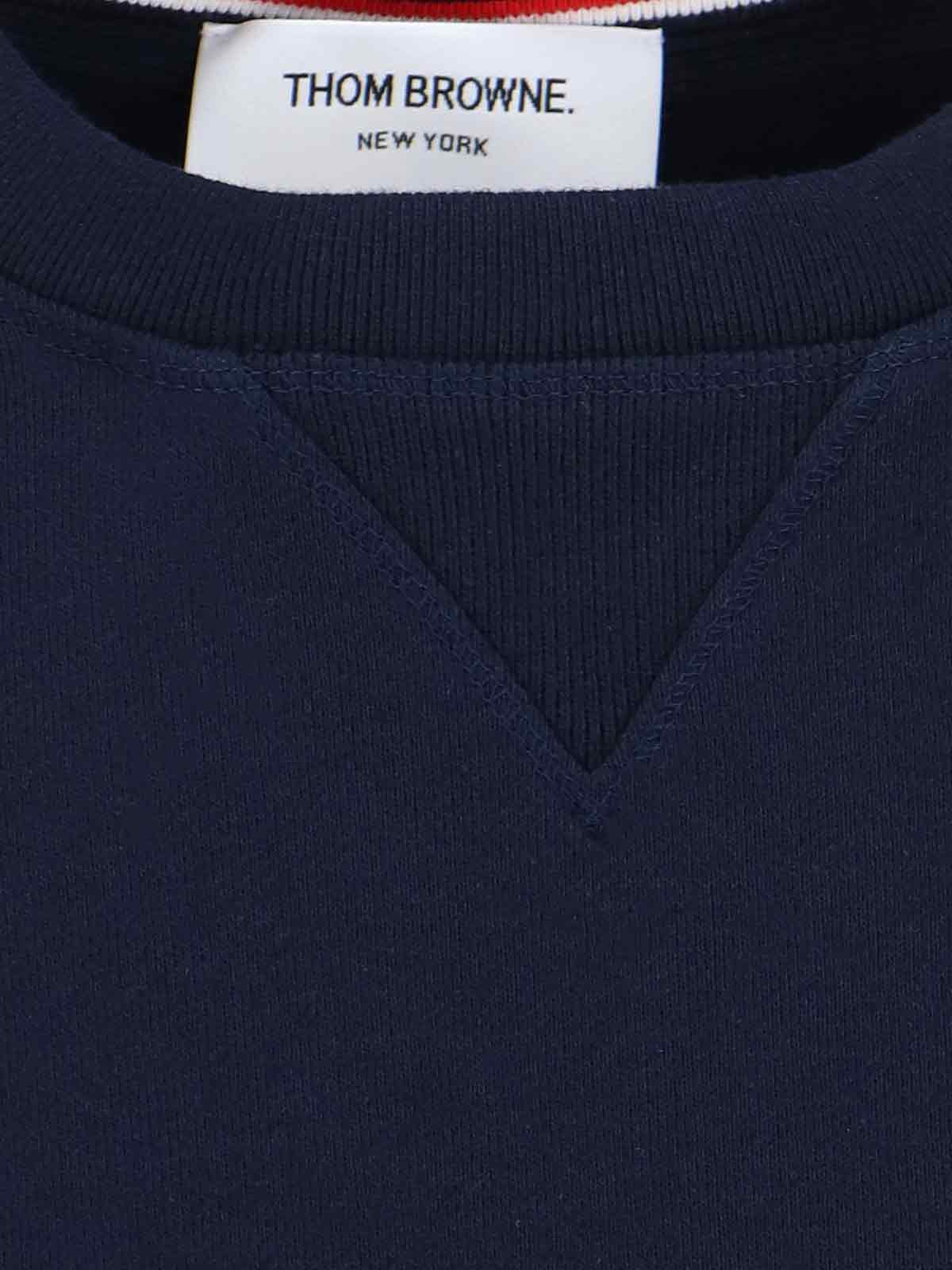 Shop Thom Browne 4-bar Sweatshirt In Blue