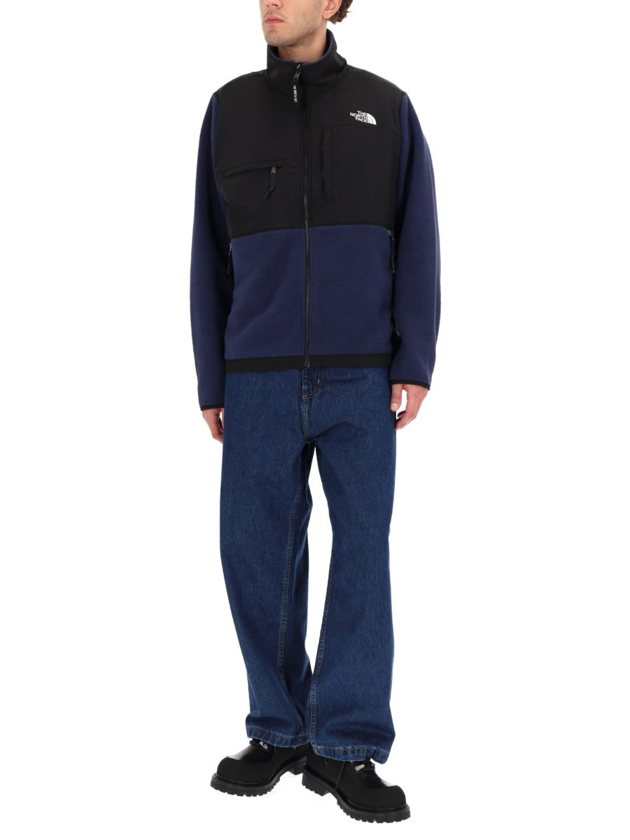 The North Face Logo Vertical Collar Grab Velvet Casual Jacket In Black