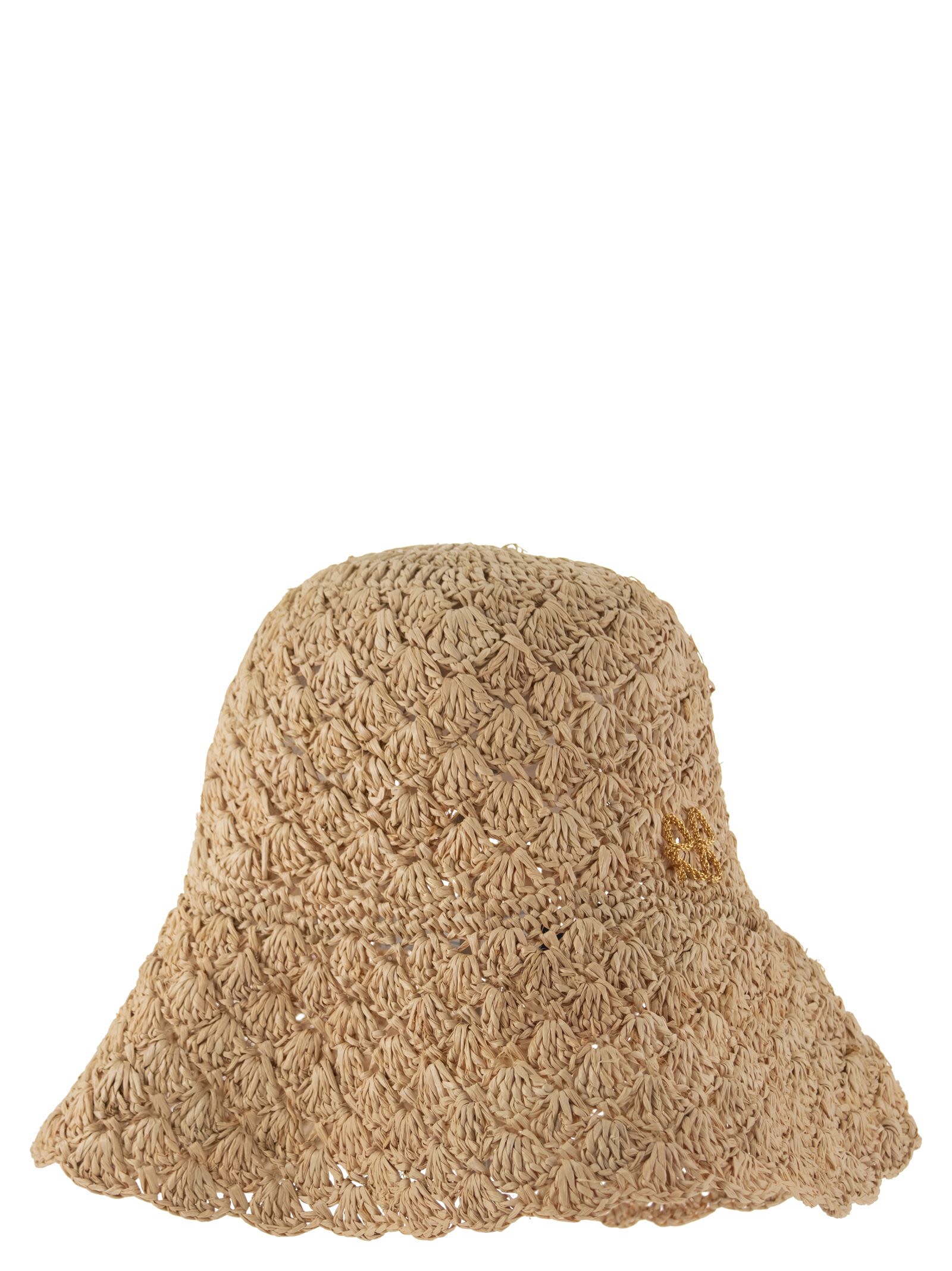 Shop Ruslan Baginskiy Bucket - Monogrammed Knitted Hat In Natural