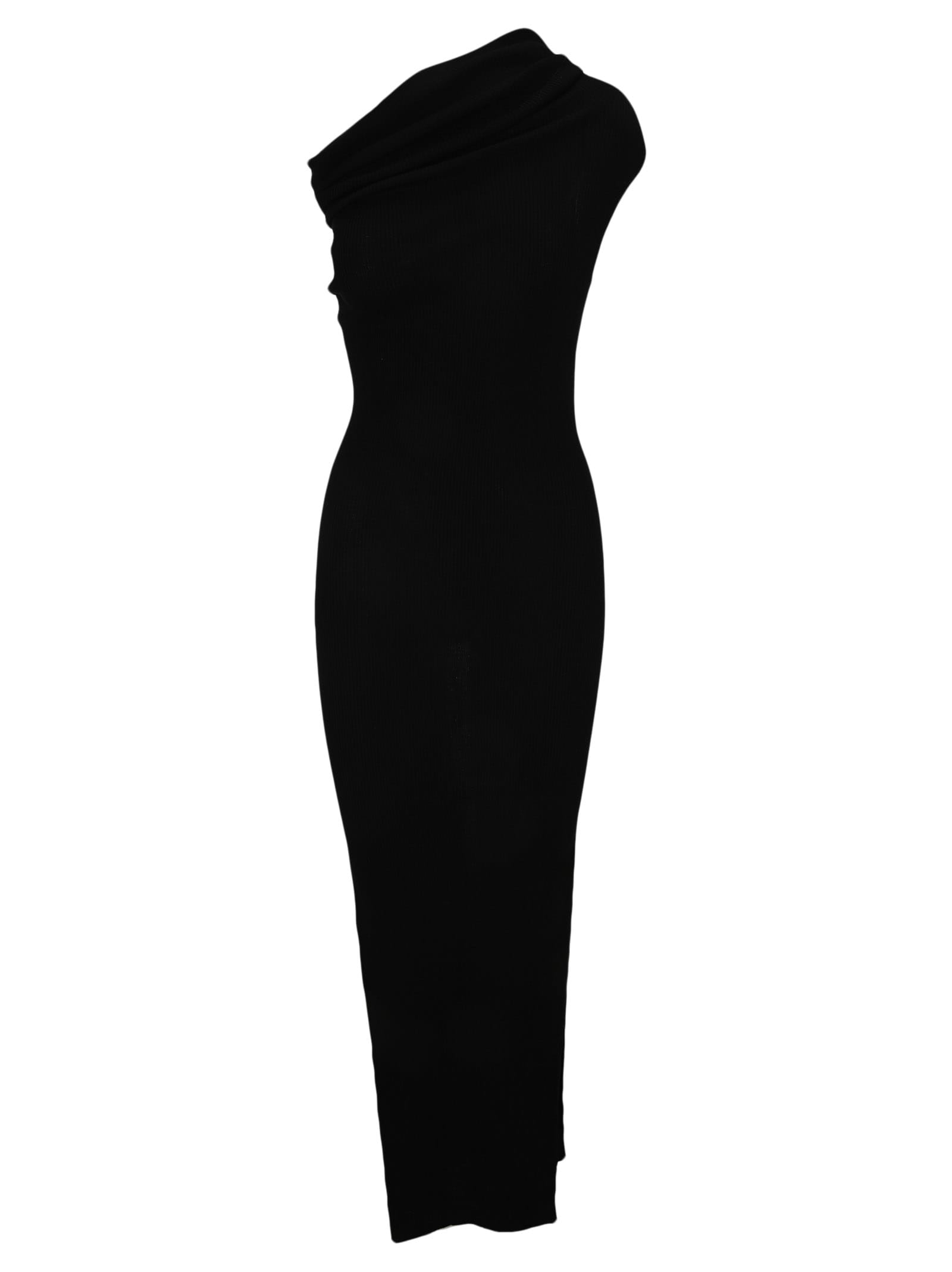 Rick Owens Virgin Wool Side-slit Dress
