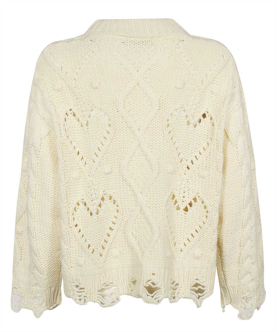 Shop Gcds Long Sleeve Crew-neck Sweater In White