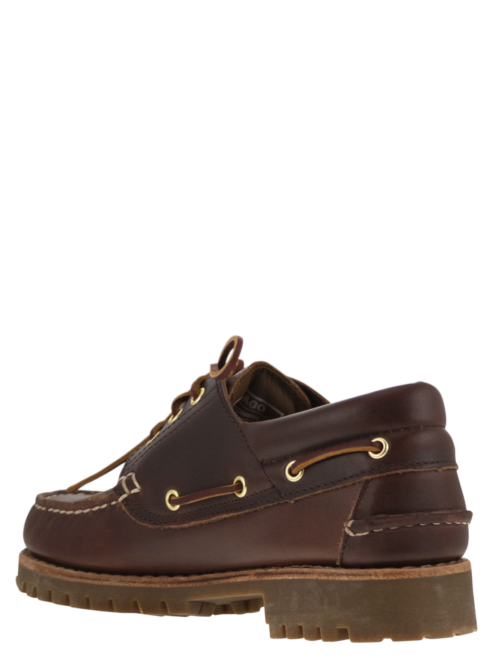 Shop Sebago Acadia Premium - Leather Moccasin In Brown