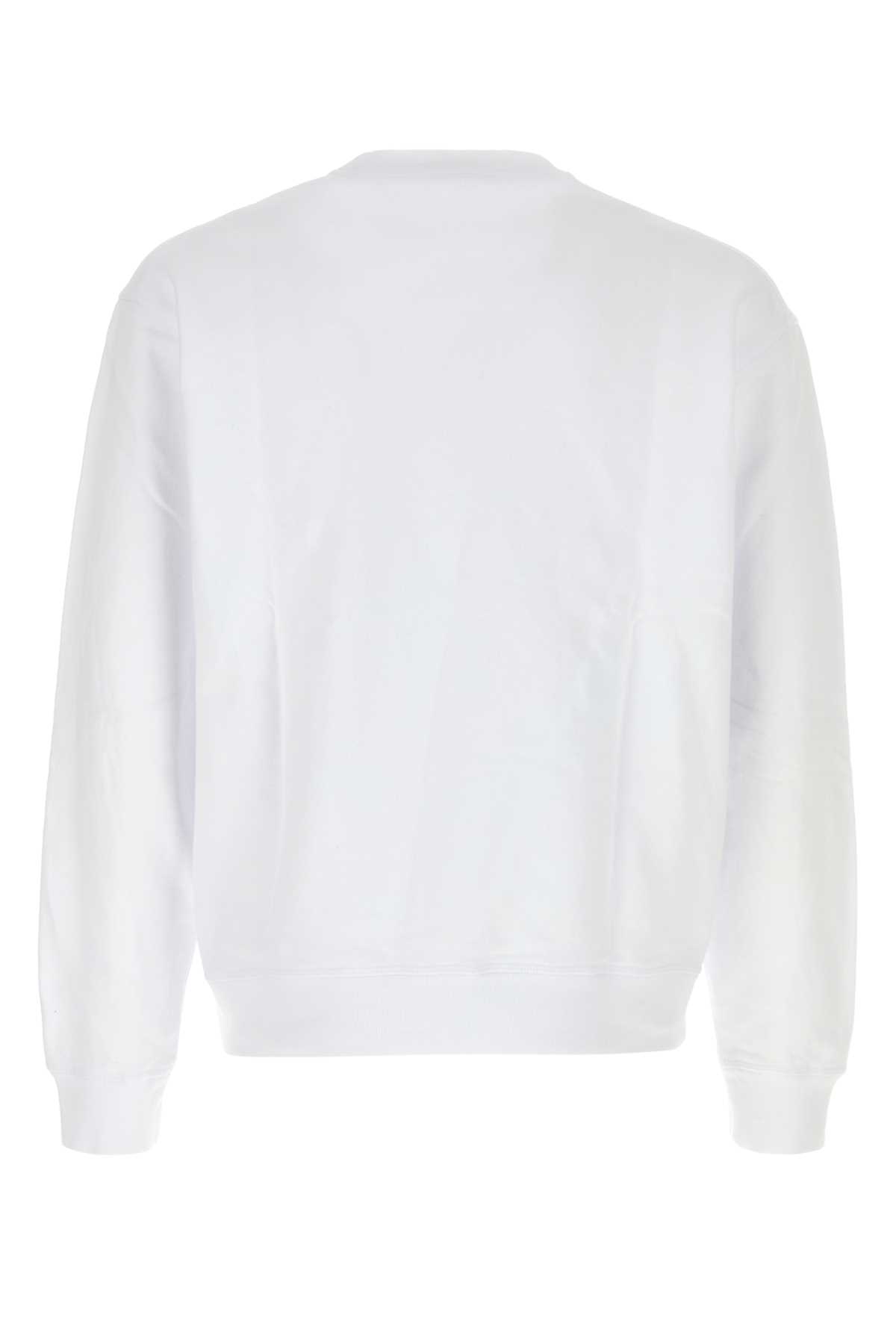 Shop Dsquared2 White Cotton Sweatshirt