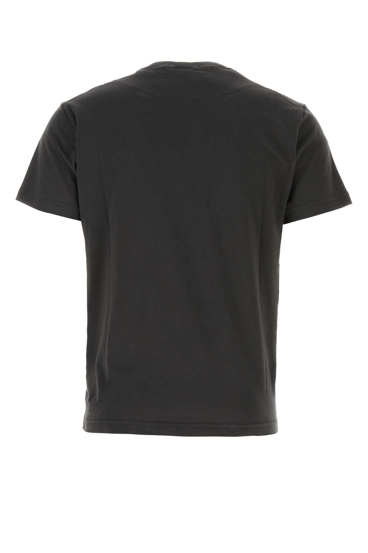 Stone Island Anthracite Cotton T-shirt In Charchoal
