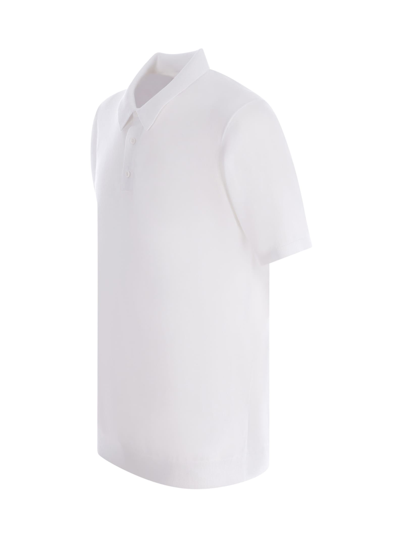 Shop Roberto Collina Polo Shirt  In Bianco