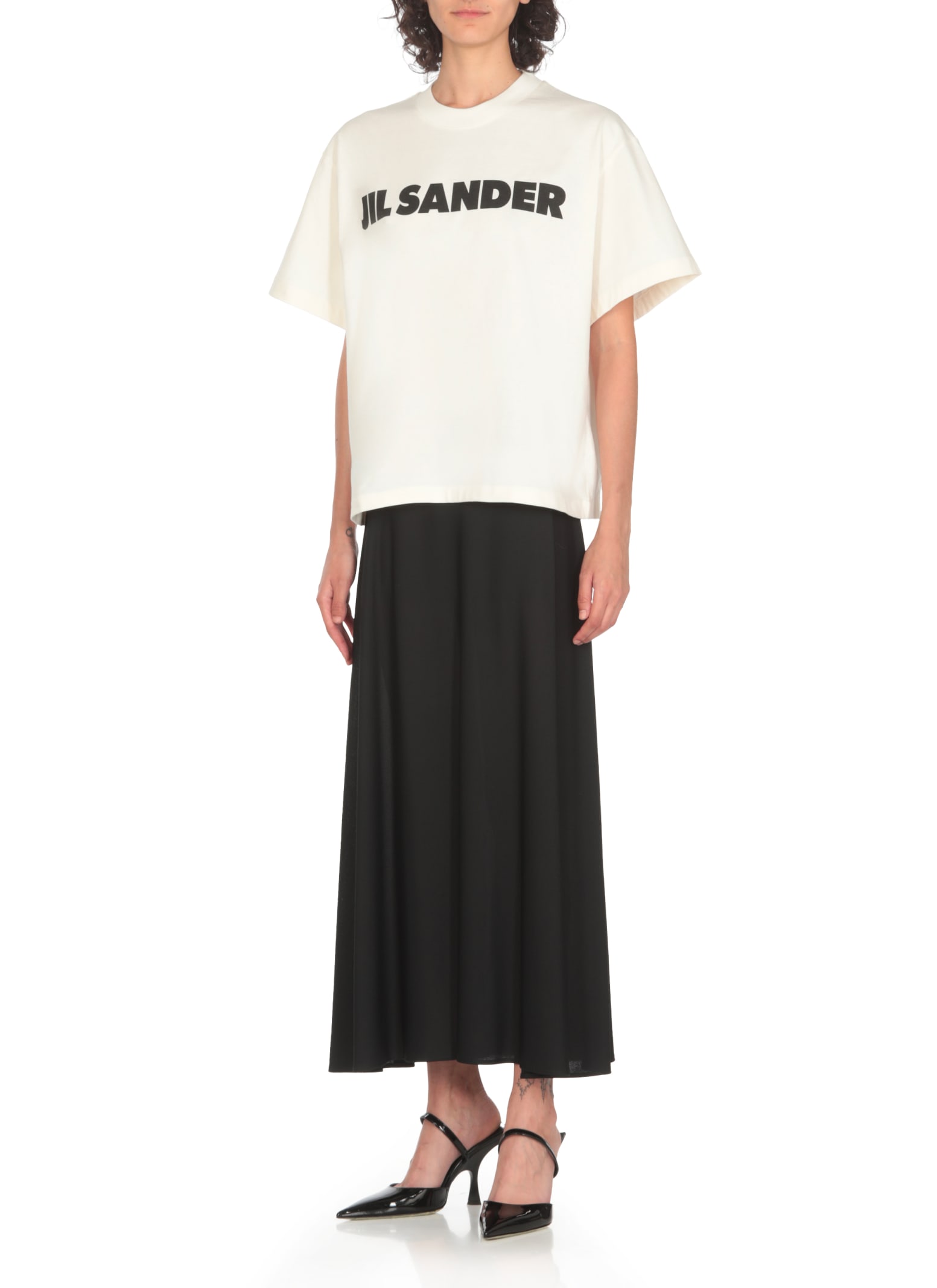 Shop Jil Sander T-shirt With Logo In White