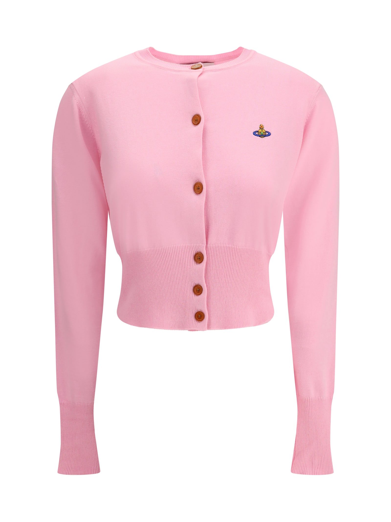 Vivienne Westwood Bea Cropped Cardi In Pink