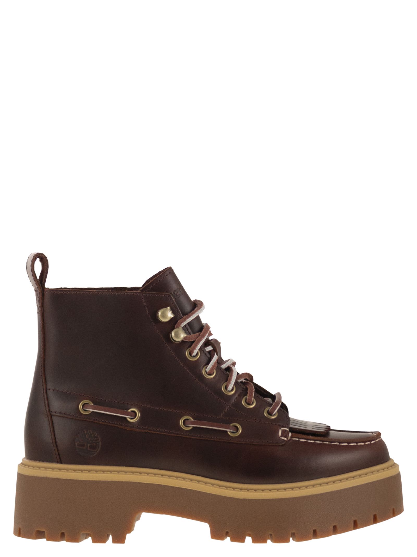 Timberland Stone Street Platform Hiking Boot In Brown