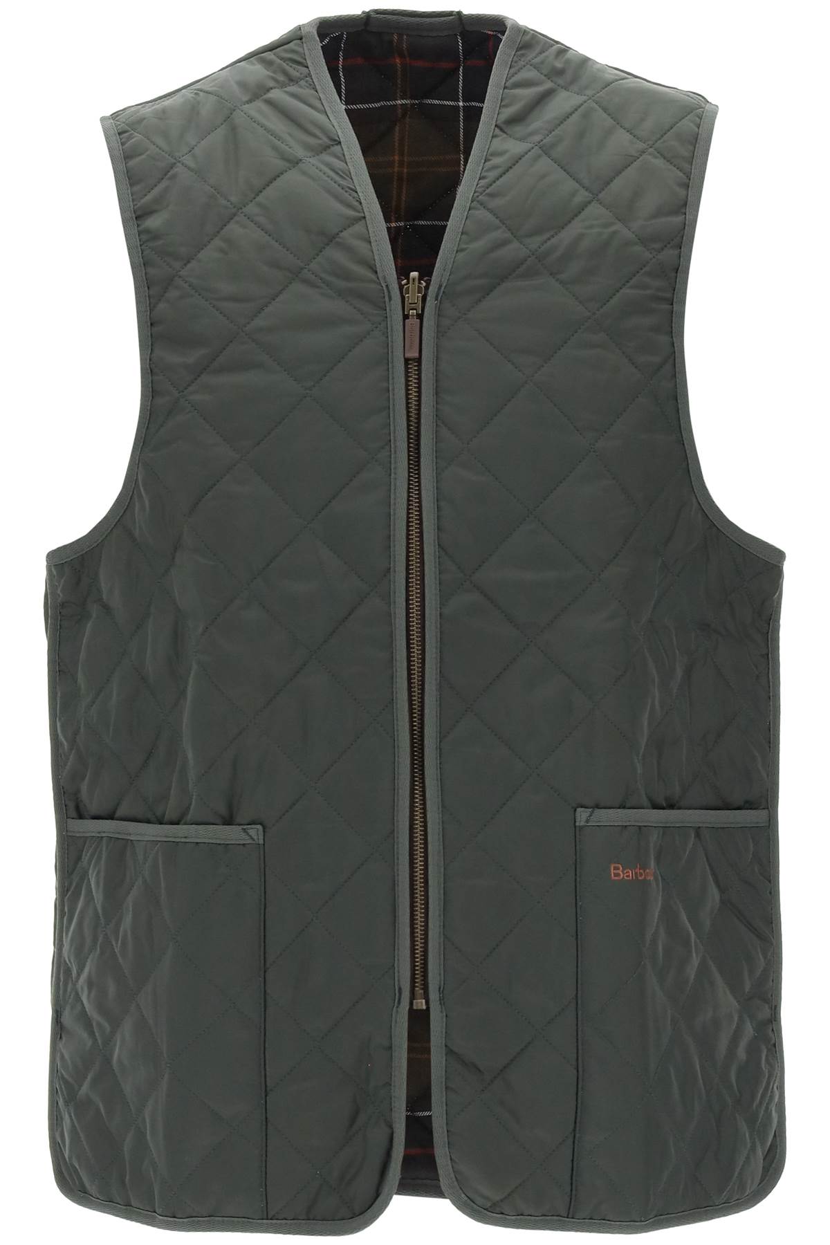 Shop Barbour Quilted Vest In Olive Classic