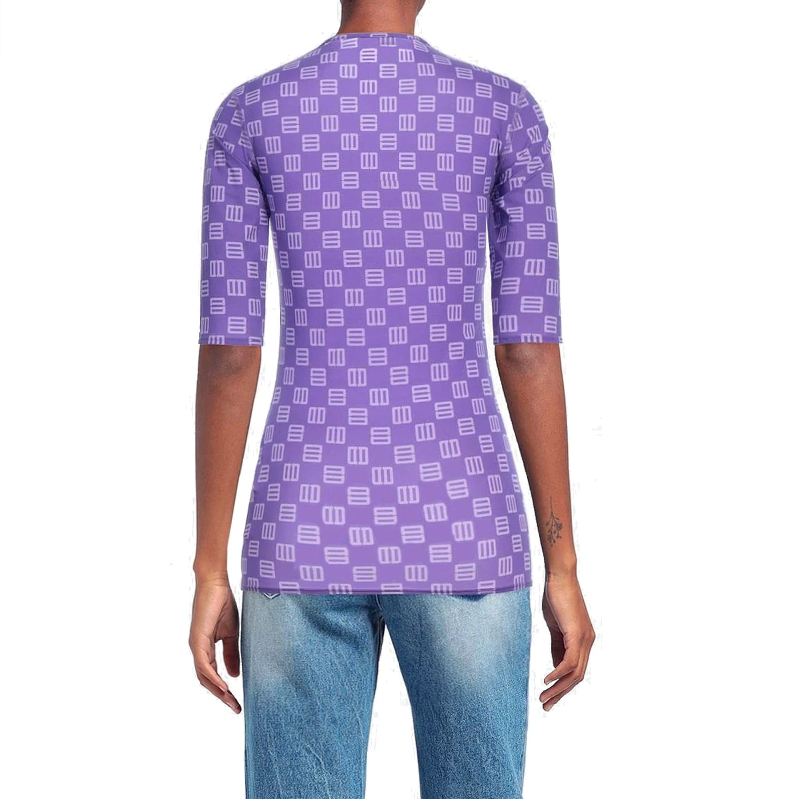 Ambush Multicolor Elastane T-shirt In Purple
