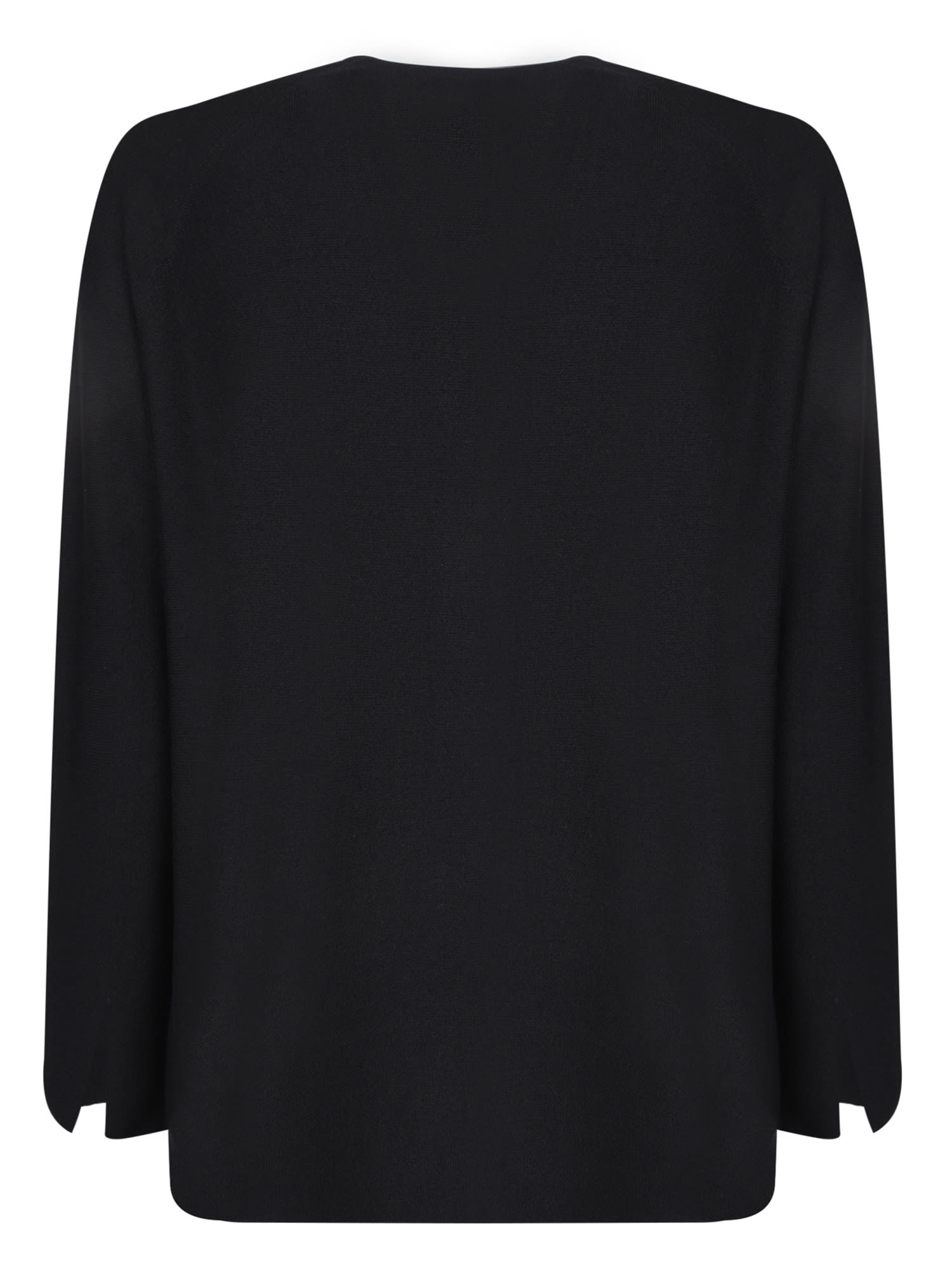 Shop Lardini Wool And Cashmere Black Cardigan