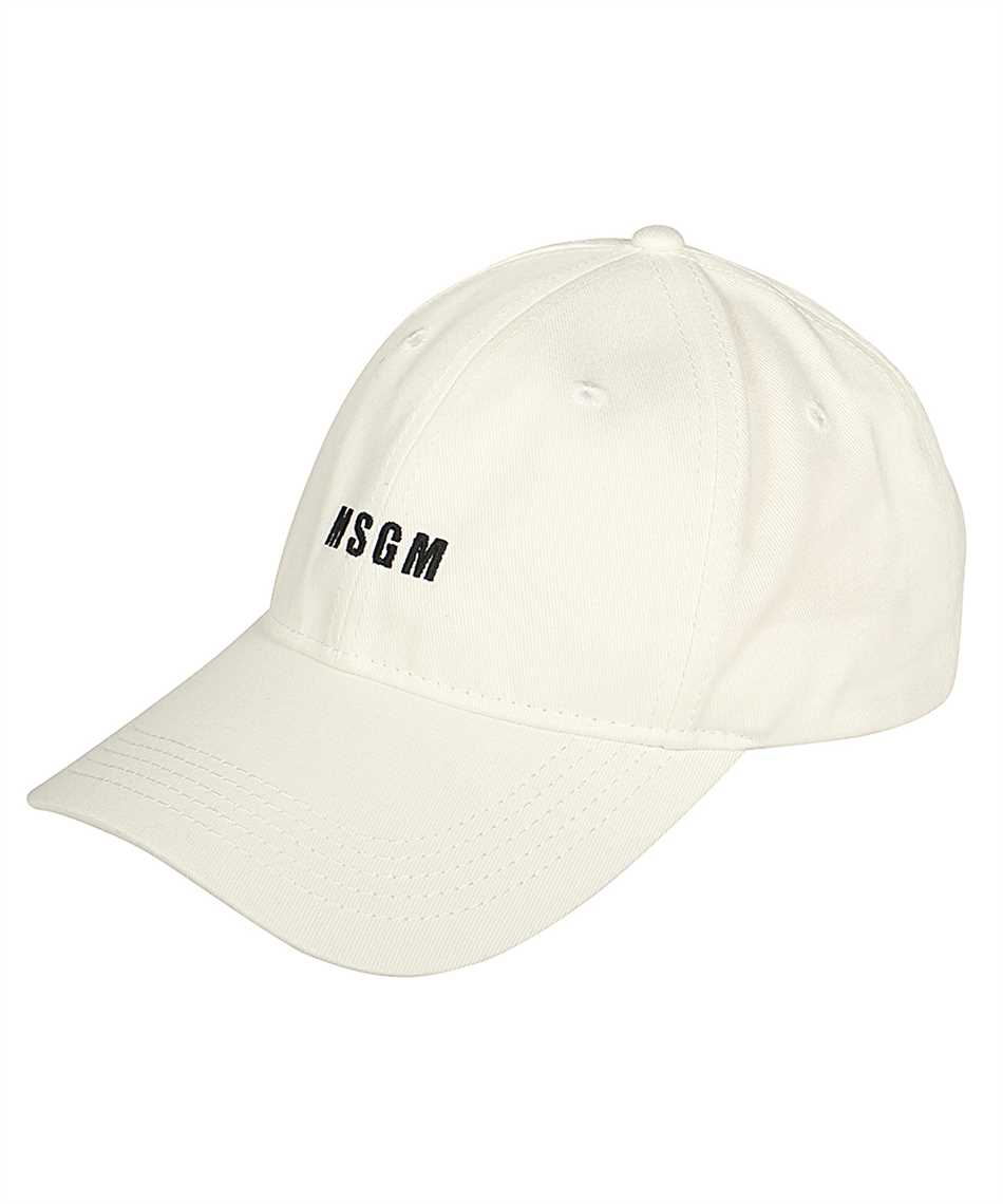 Msgm Logo-embroidered Cotton Cap In Neutral
