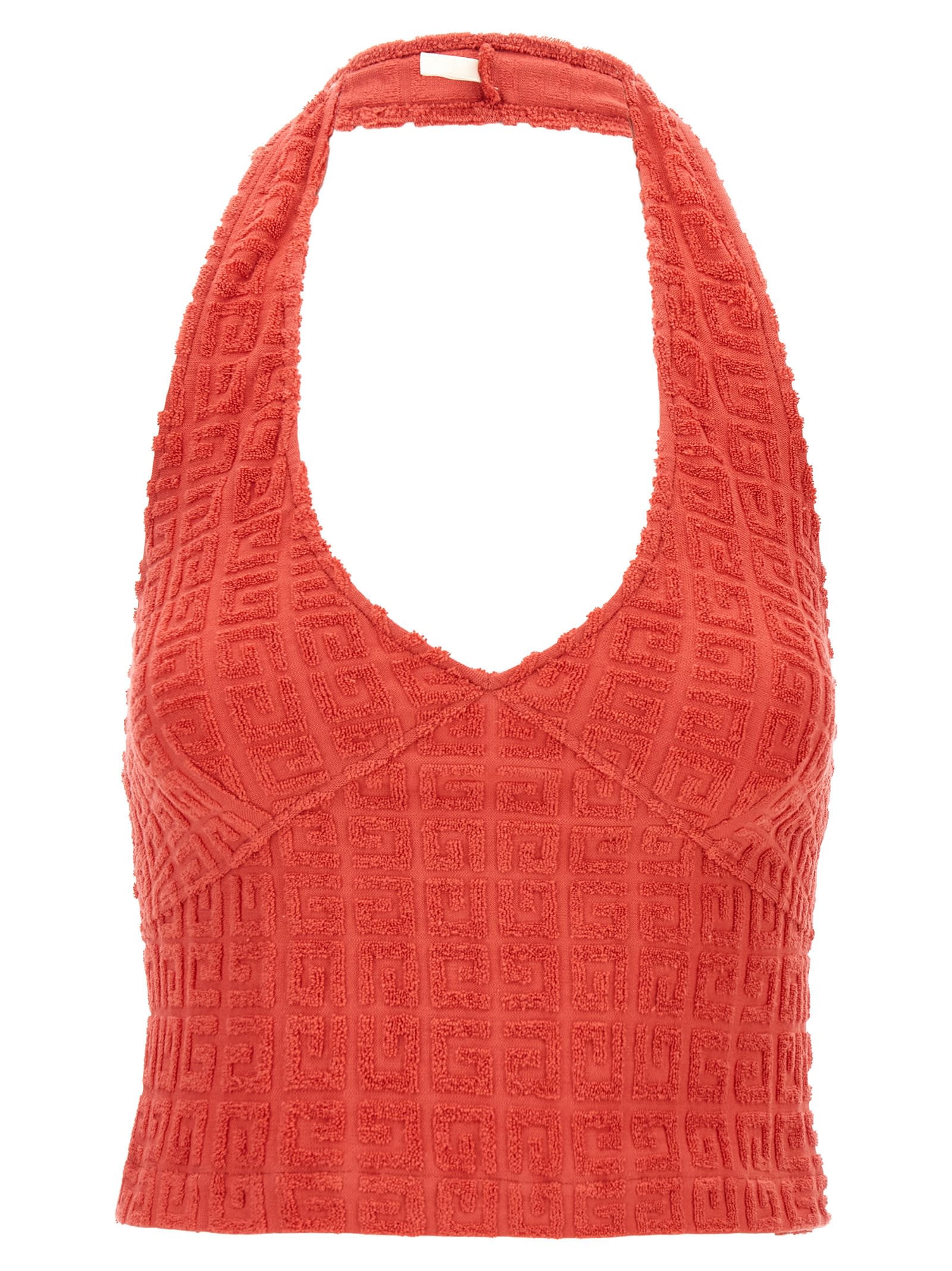 Shop Givenchy Top Cropped Capsule Plage In Red