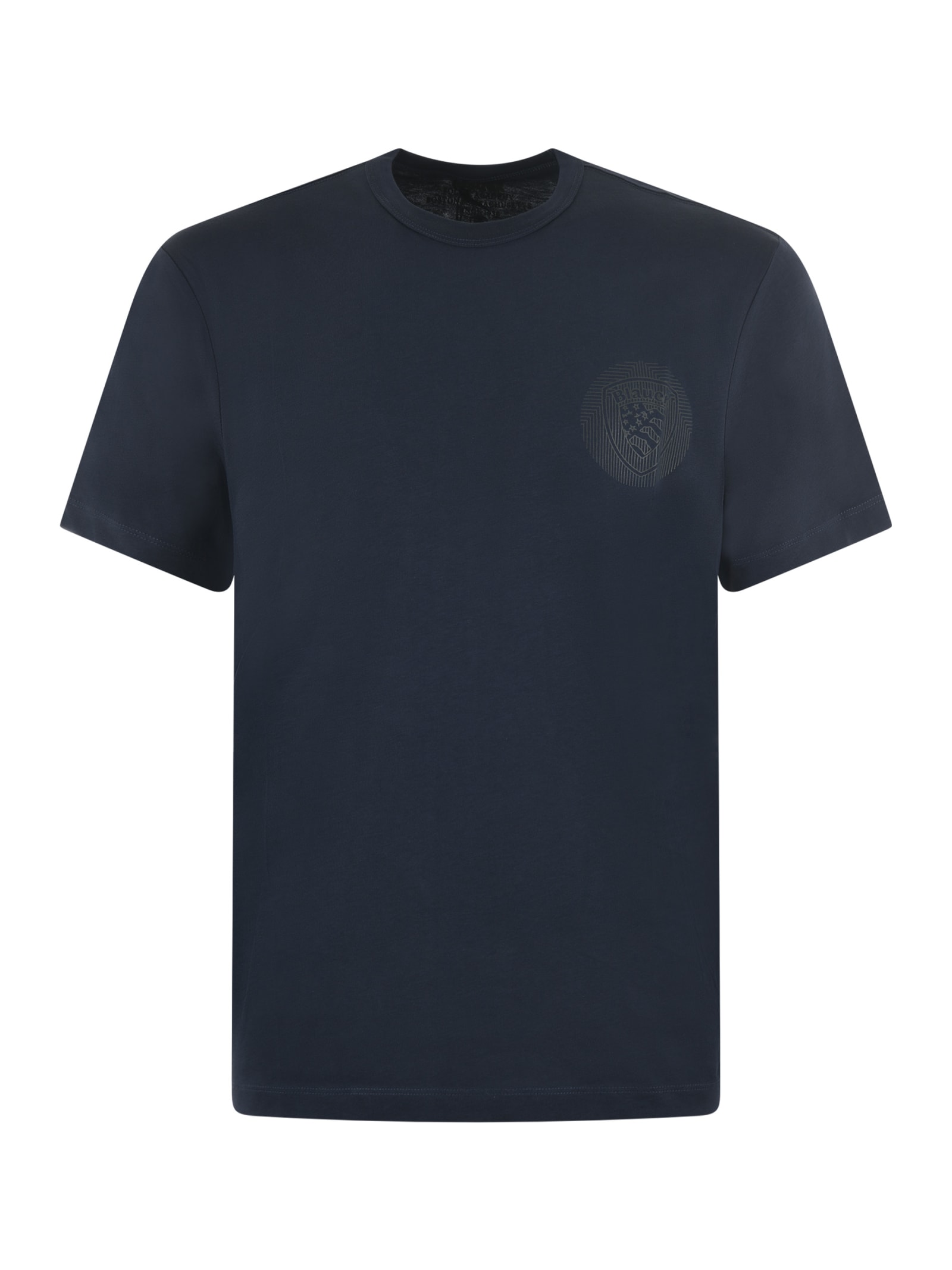 Shop Blauer T-shirt In Blu Scuro