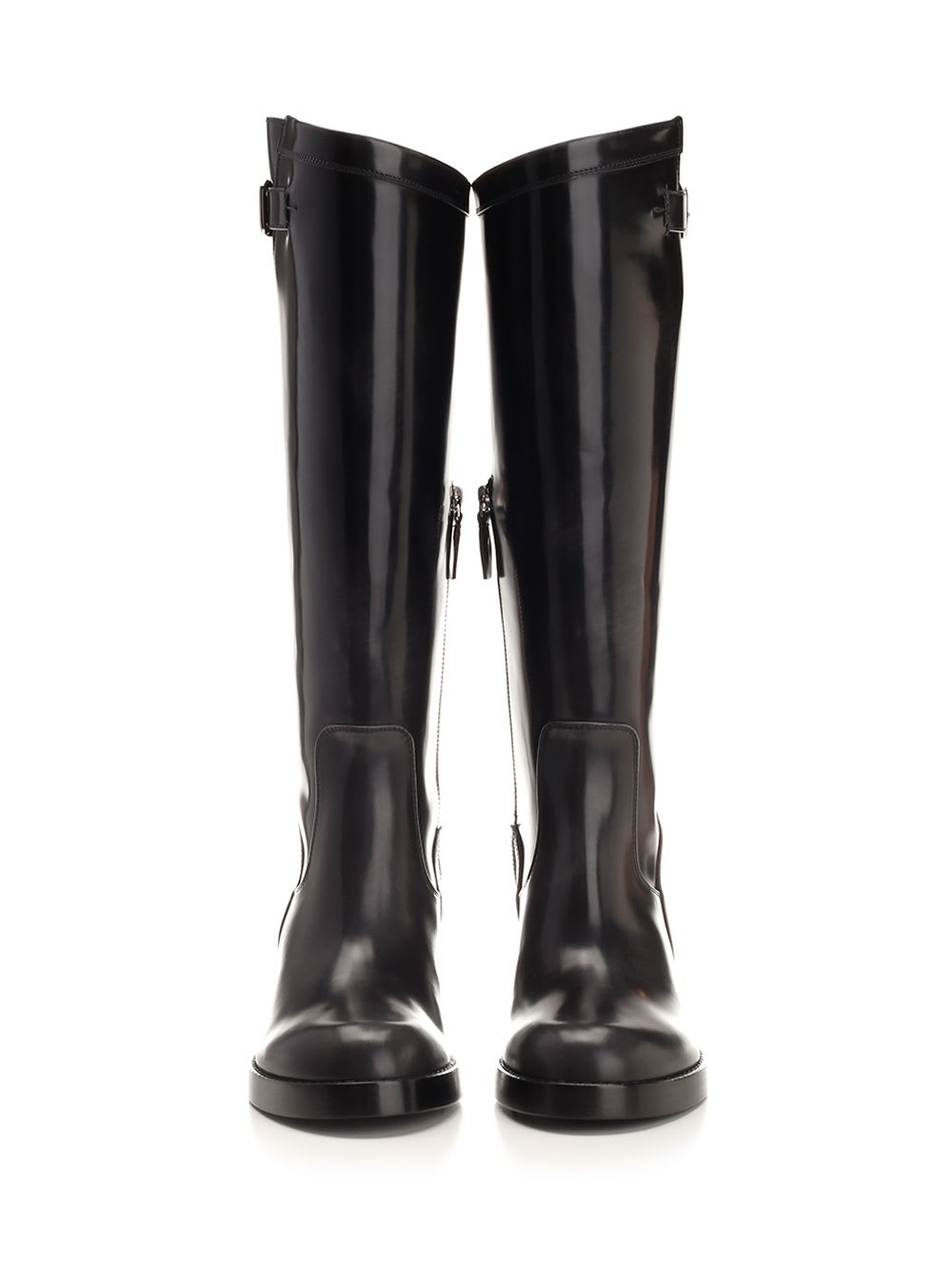 Tod's Biker Boot With Square Heel In Black