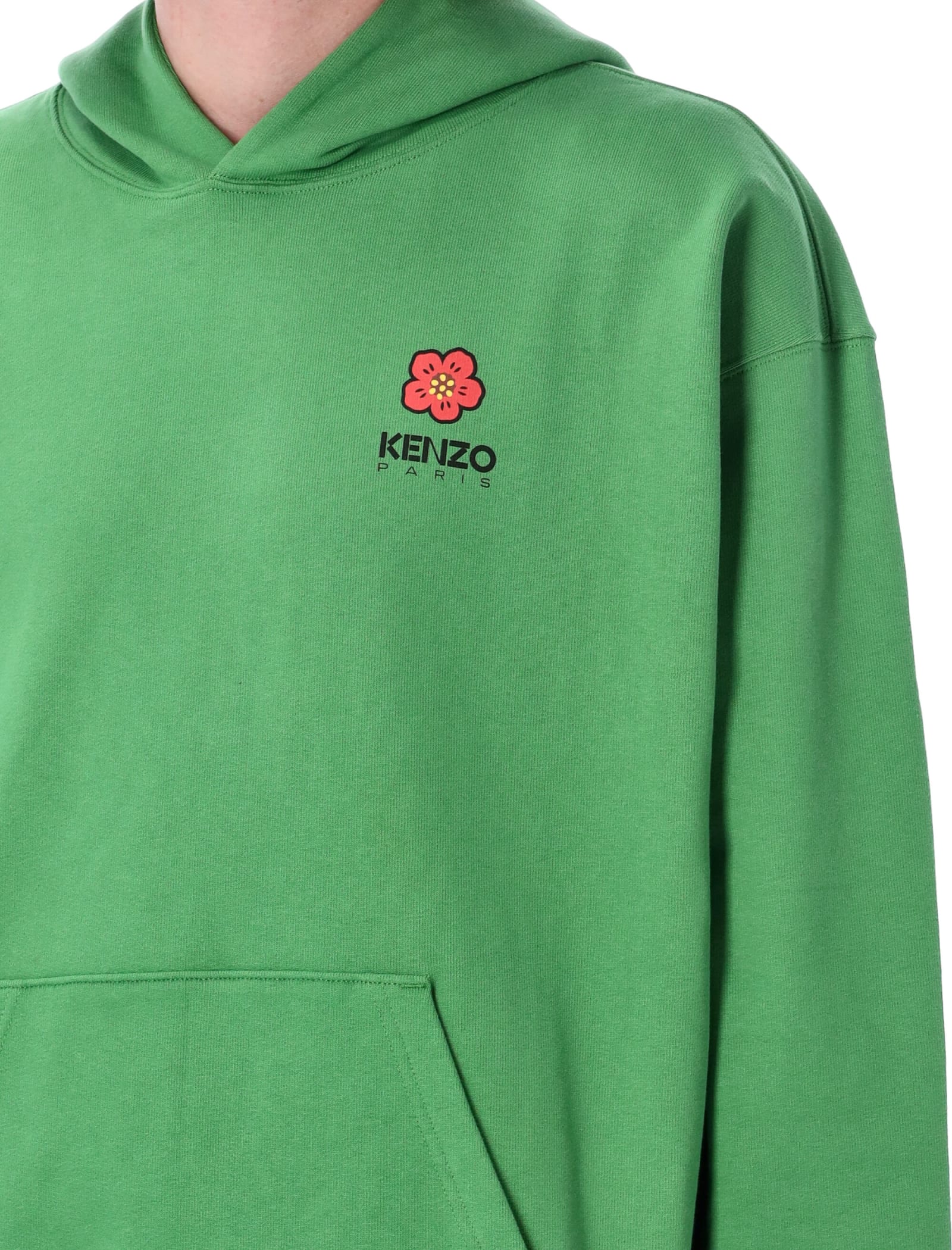 Shop Kenzo Boke Flower Hoodie In Green