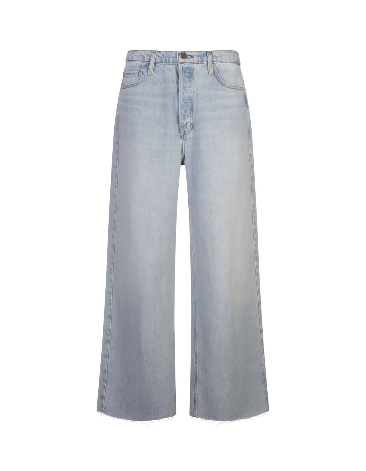 Le Low Baggy Wide Leg Jeans In Fizz Indigo