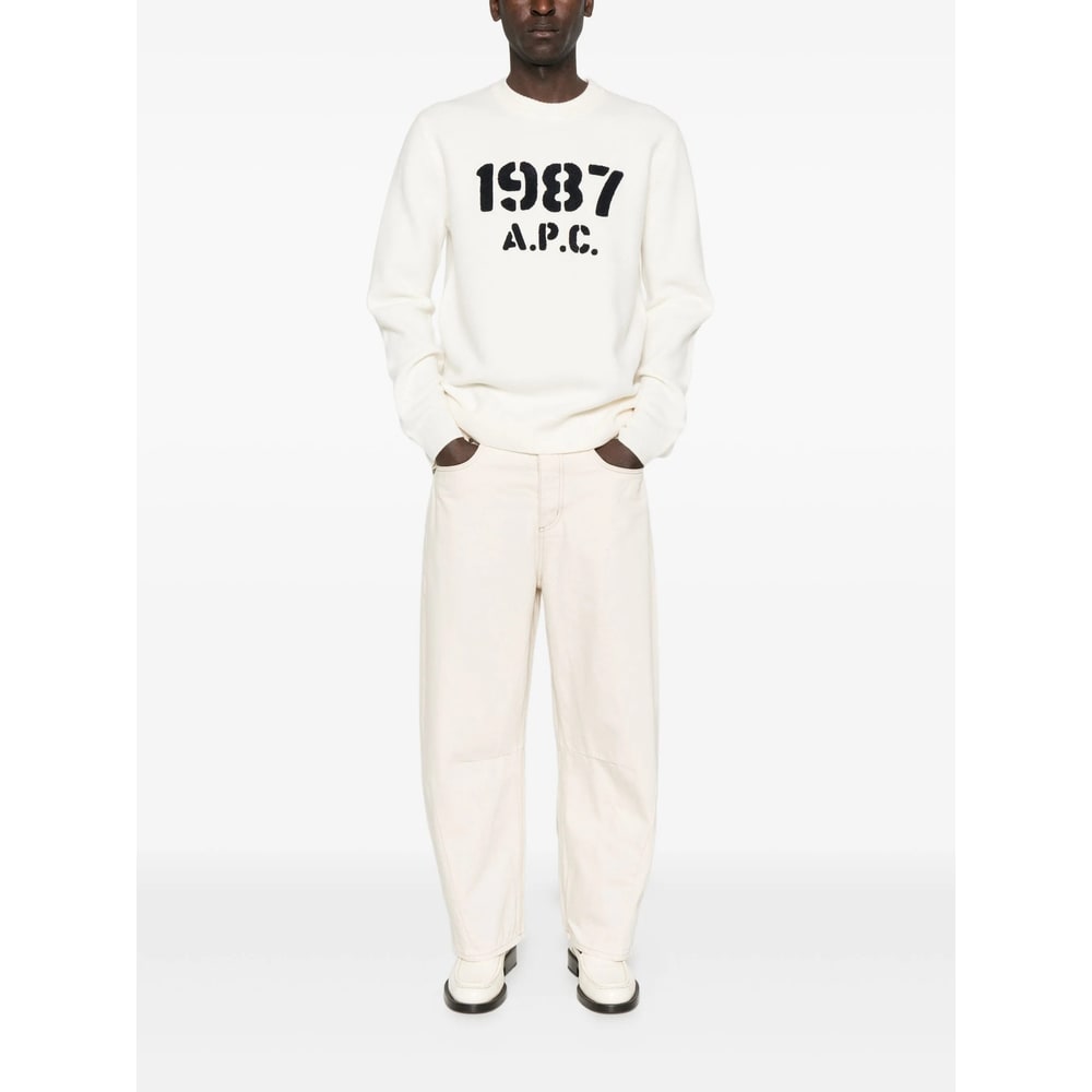 Apc Sweater A. P.c. Men Color Ecru In Neutral