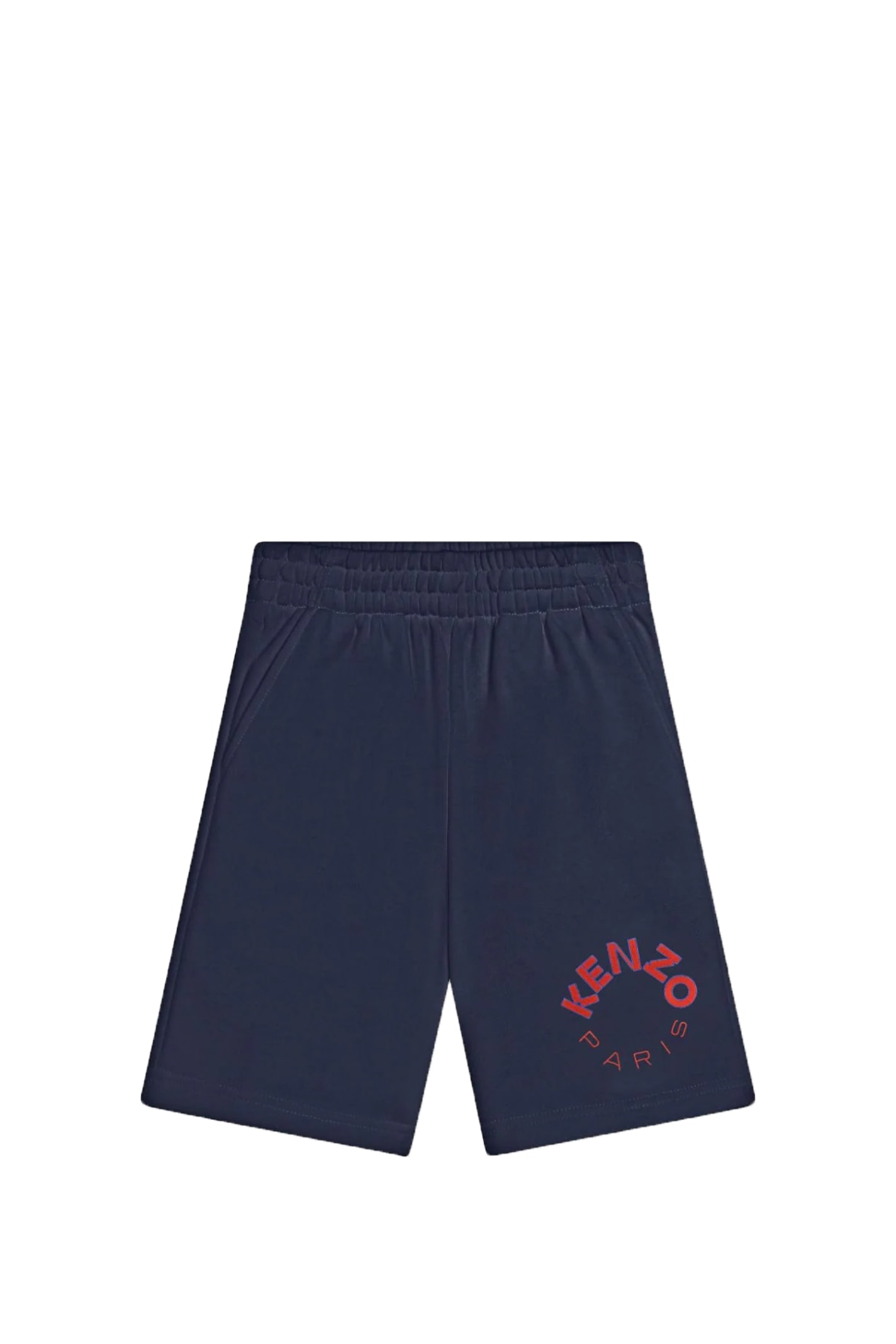 Shop Kenzo Cotton Bermuda Shorts In Blue