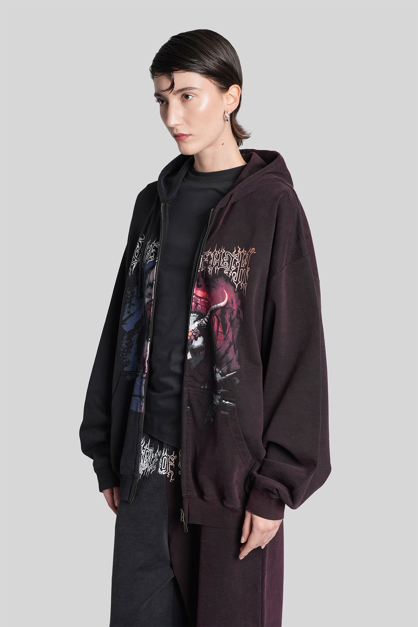 Vetements Sweatshirt In Black Cotton In Black