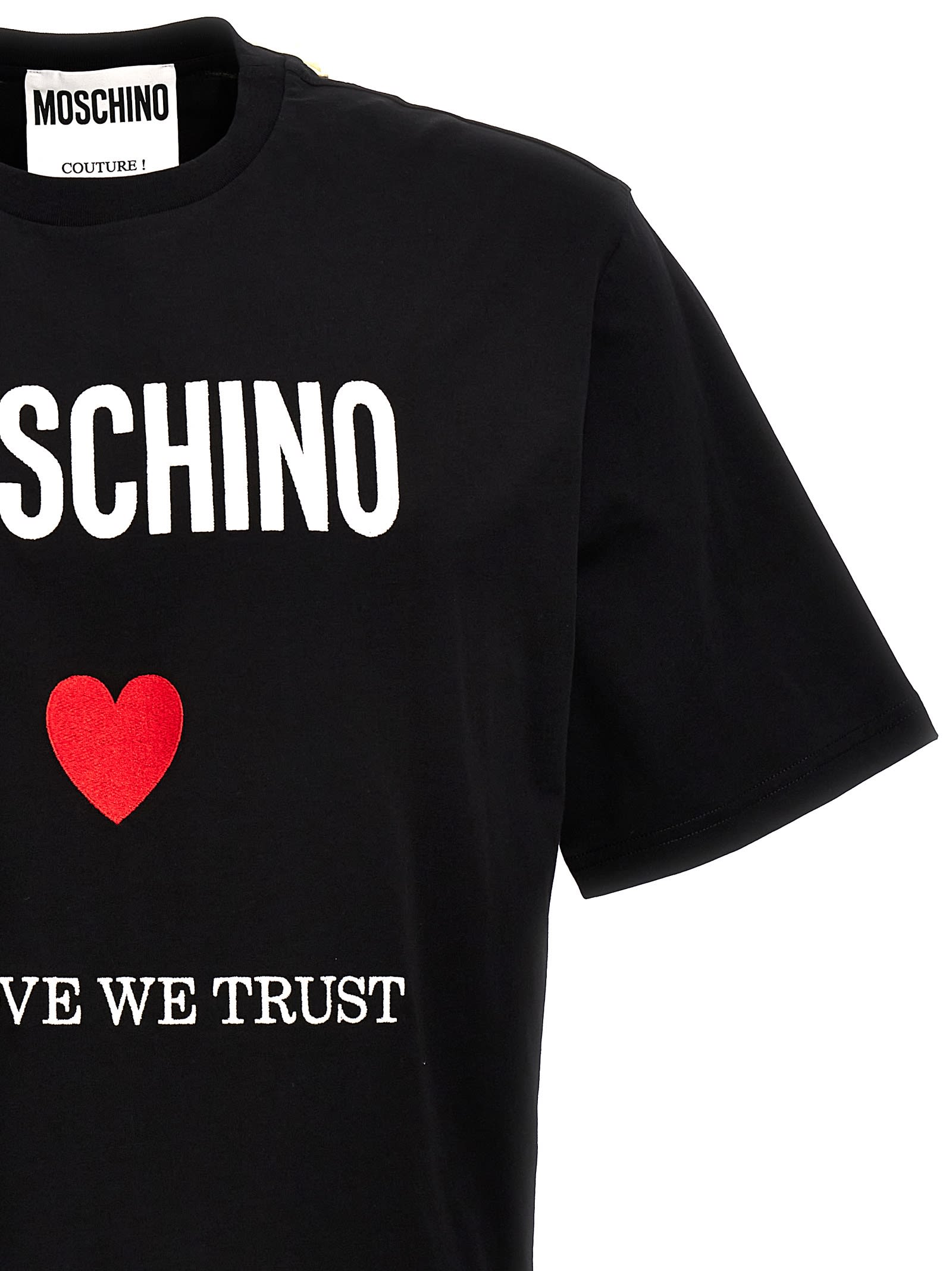 Shop Moschino In Love We Trust T-shirt In 1555