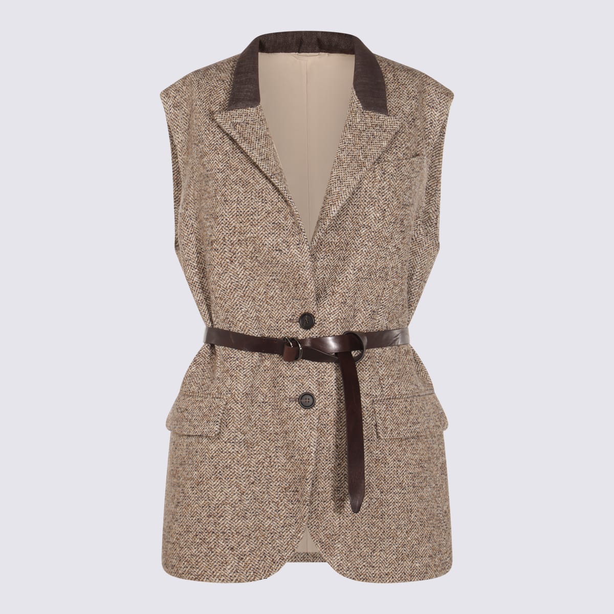Brunello Cucinelli Brown Wool Blazer