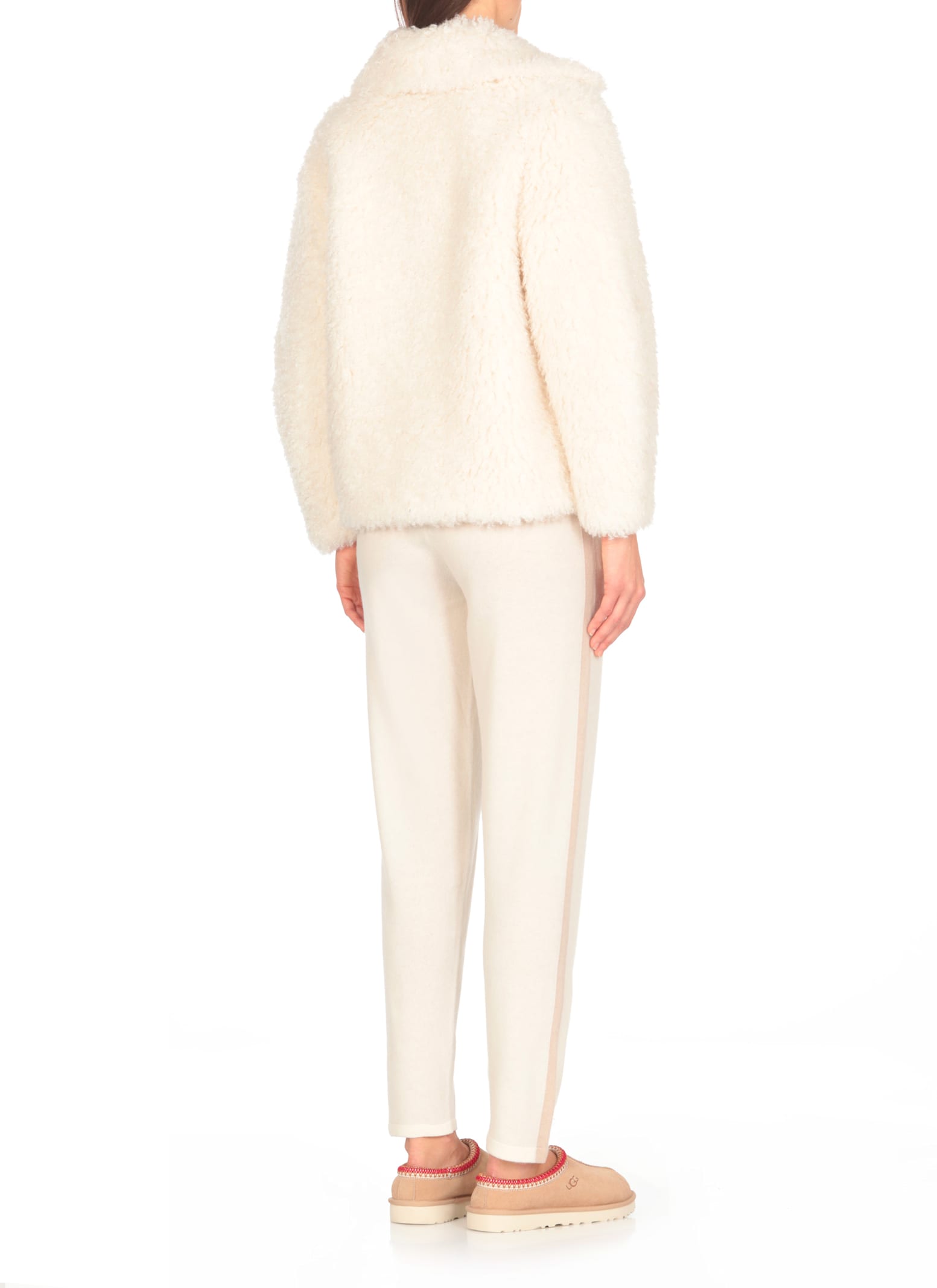 Shop Betta Corradi Bouclé Coat In Ivory