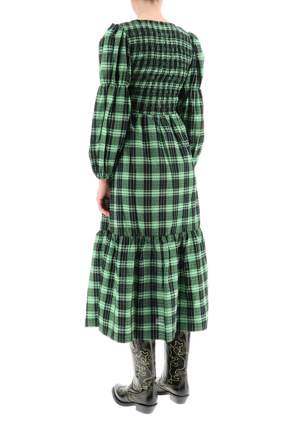 Ganni Women Maxi Dress In Peapod (black)