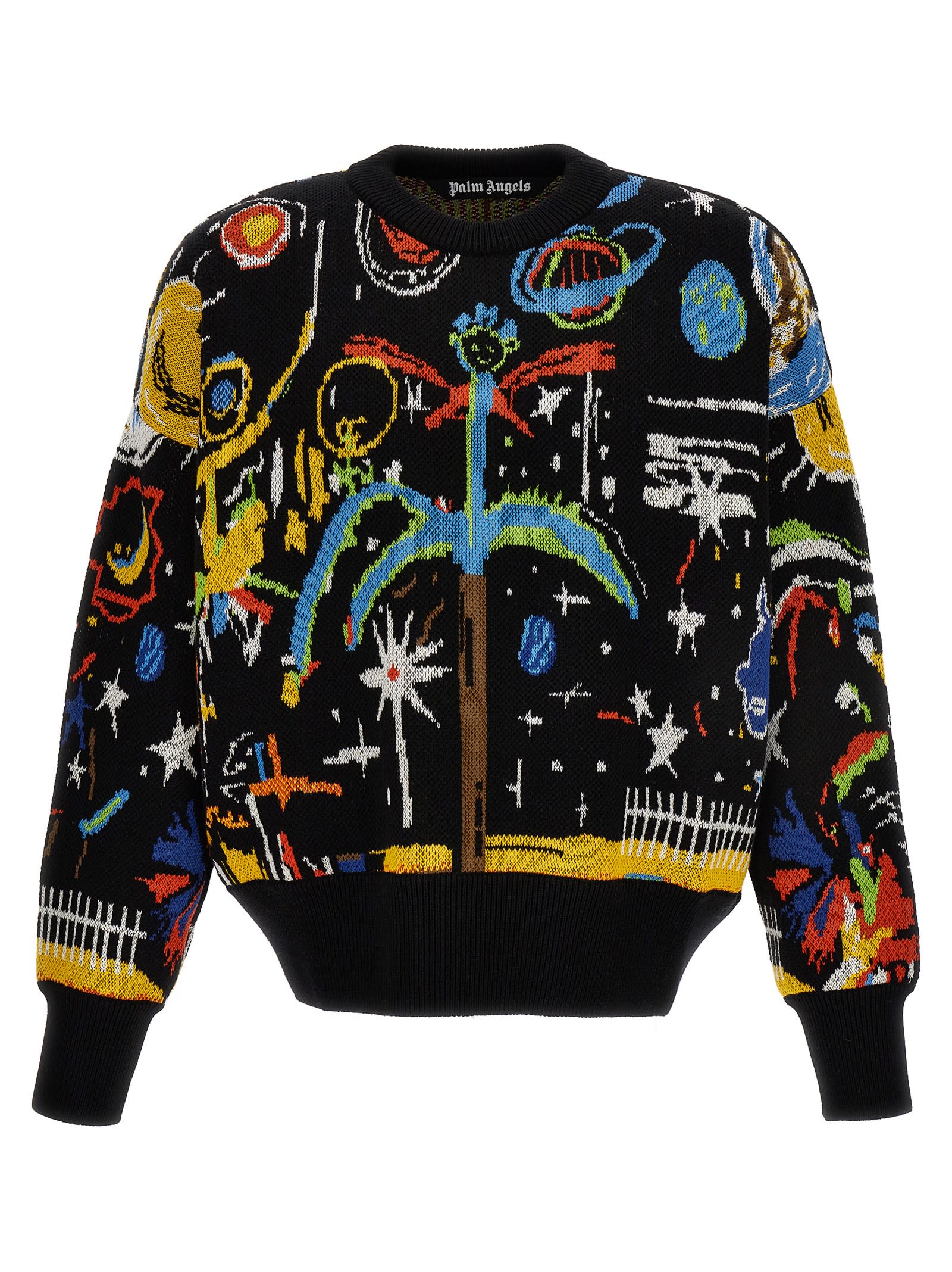 Shop Palm Angels Starry Night Sweater In Multicolor