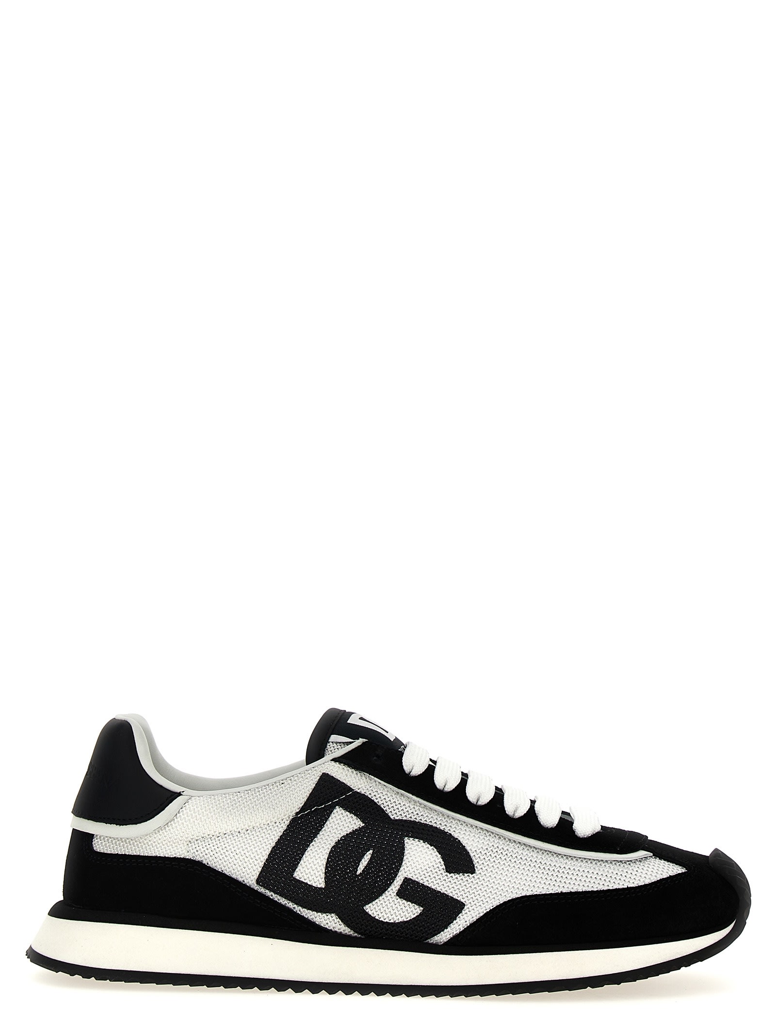 Shop Dolce & Gabbana Dg Cushion Sneakers In White/black