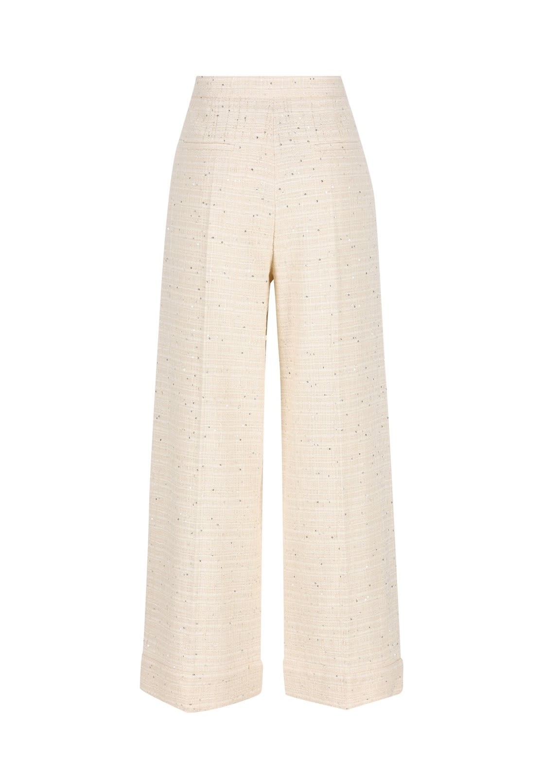 Shop Valentino Straight Hem Wide Leg Trousers