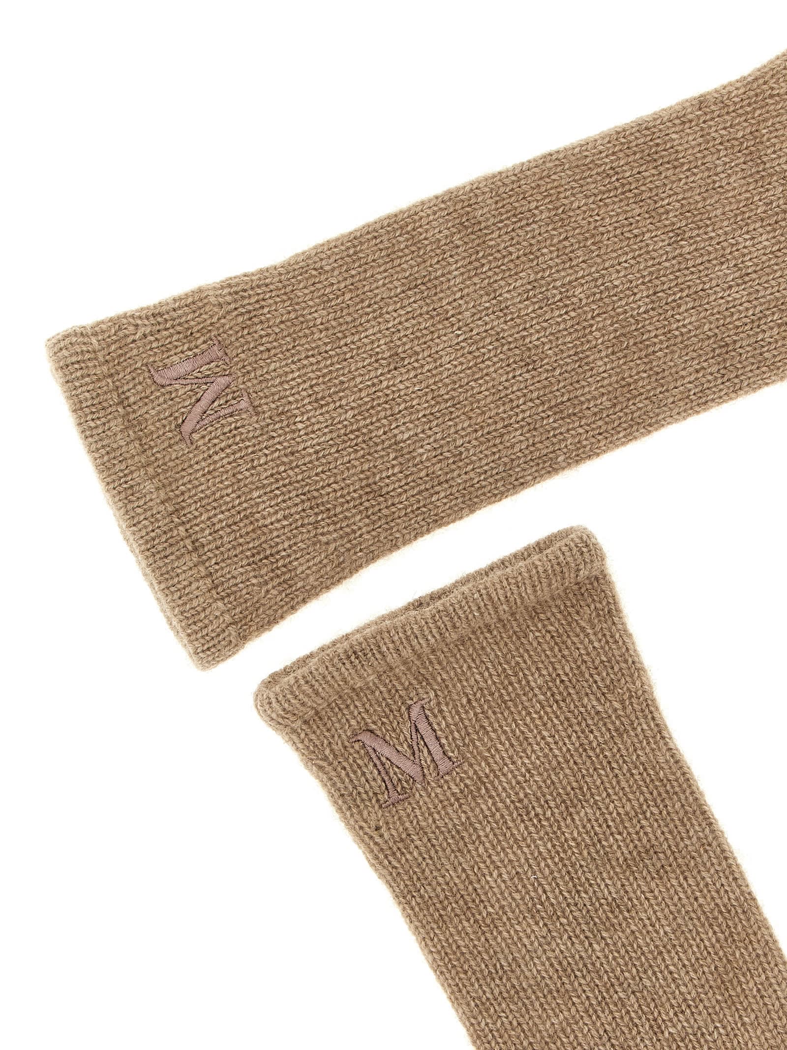 Max Mara Mmjock Gloves In Brown